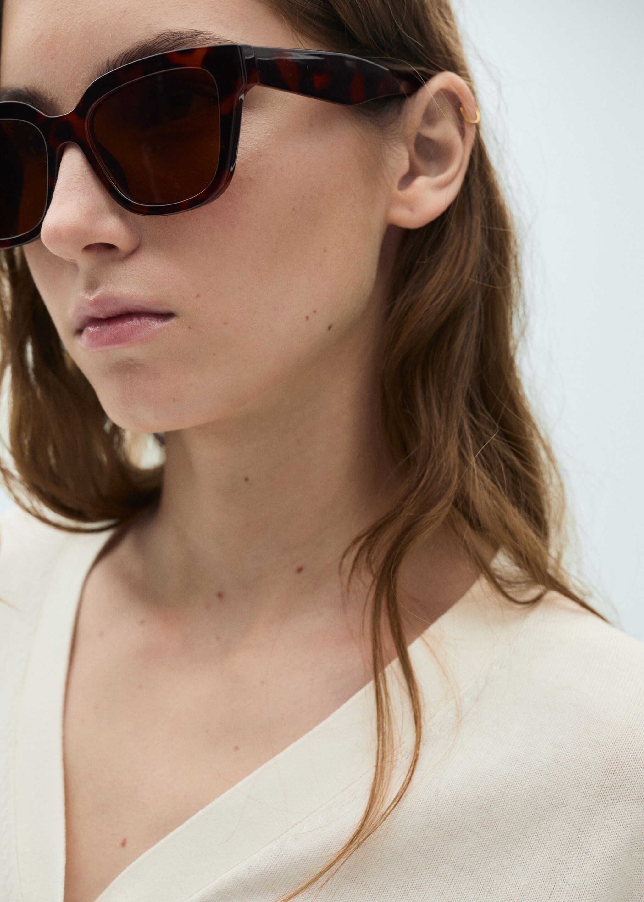 Mulberry silk-blend ribbed cardigan - Details of the article 1, Ecru. Ref: 87074078-00.