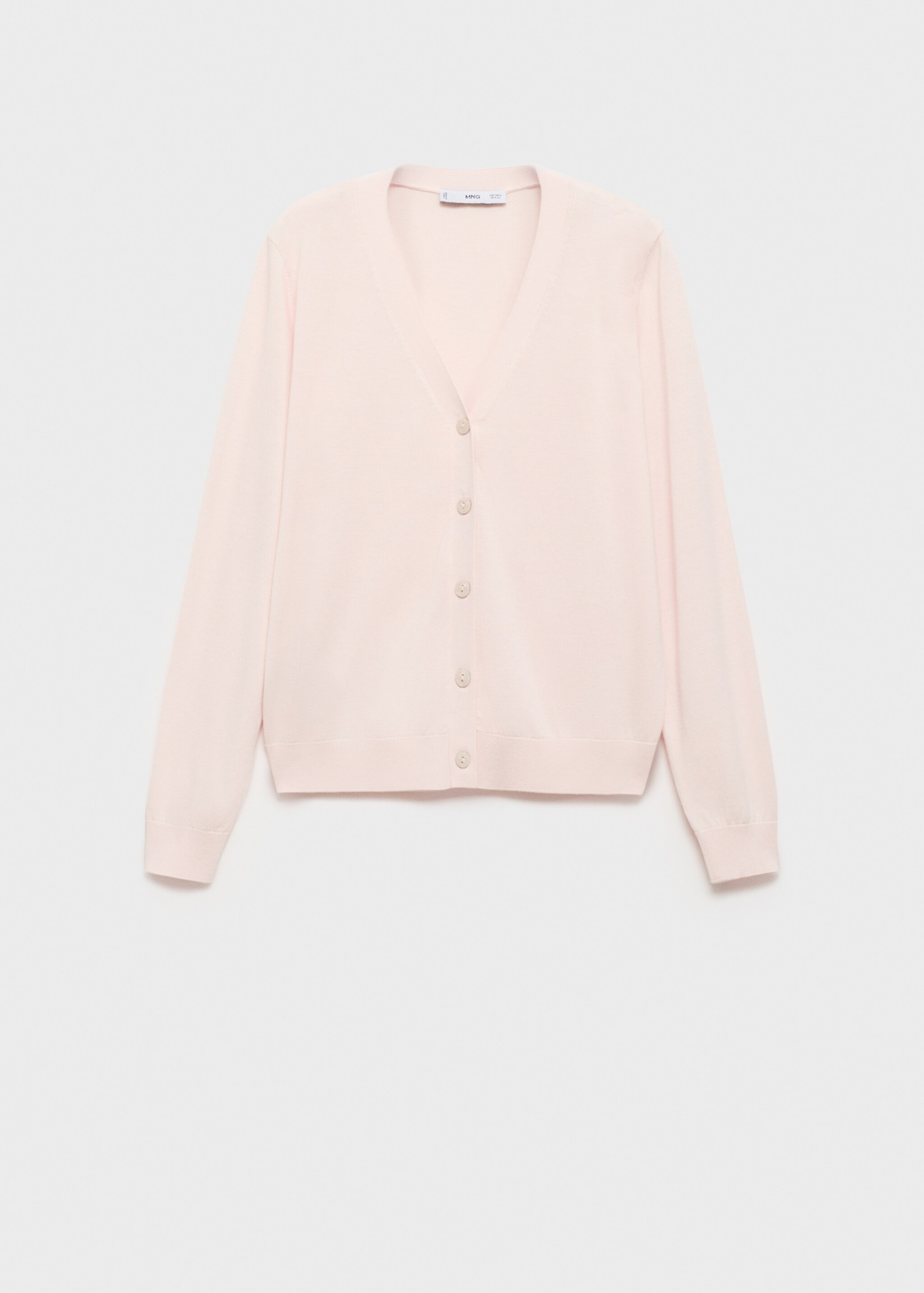 Mulberry silk-blend ribbed cardigan - Article without model, Pale Pink. Ref: 87074078-00.