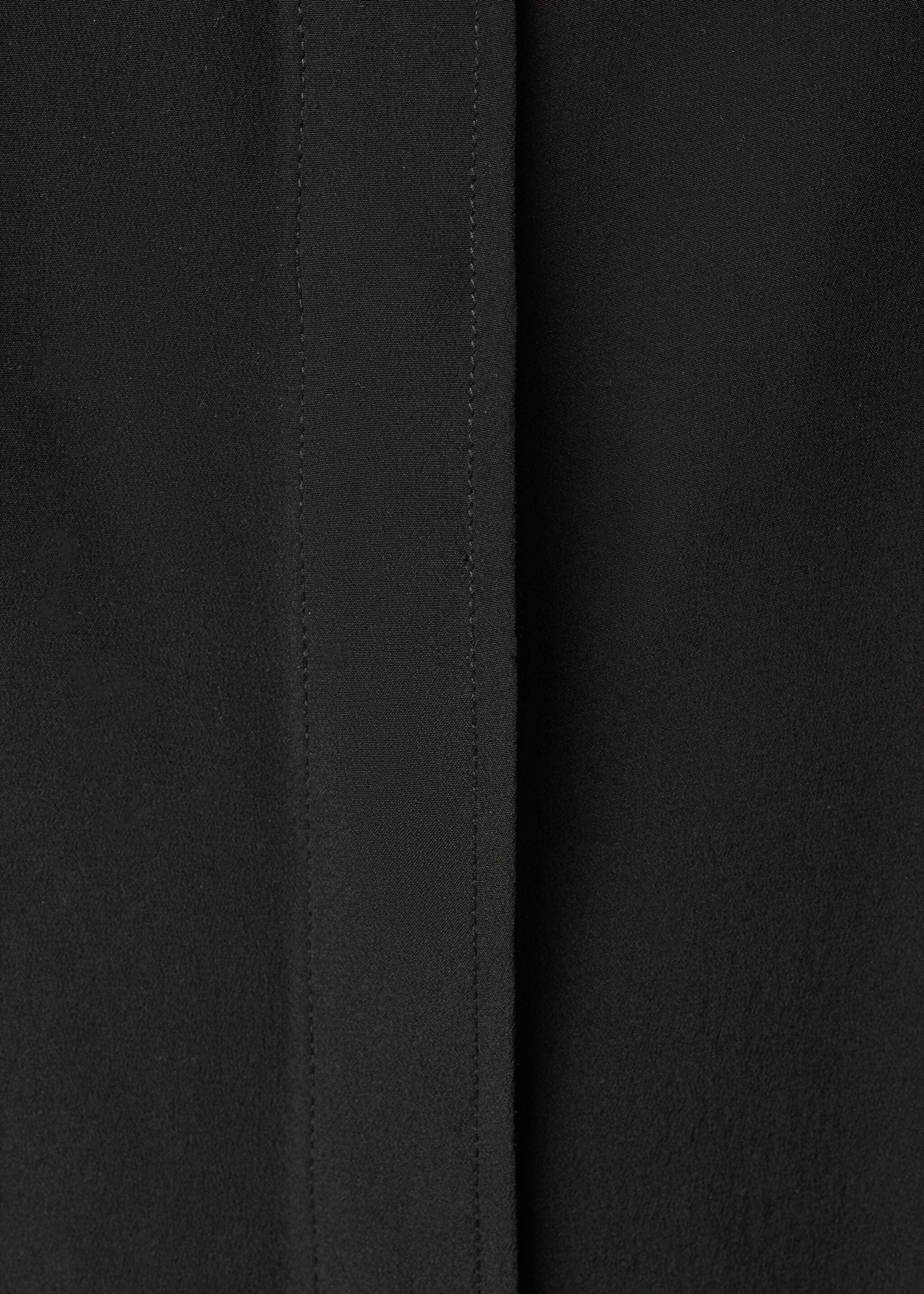 Satin silk shirt - Details of the article 0, Black. Ref: 87074079-00.