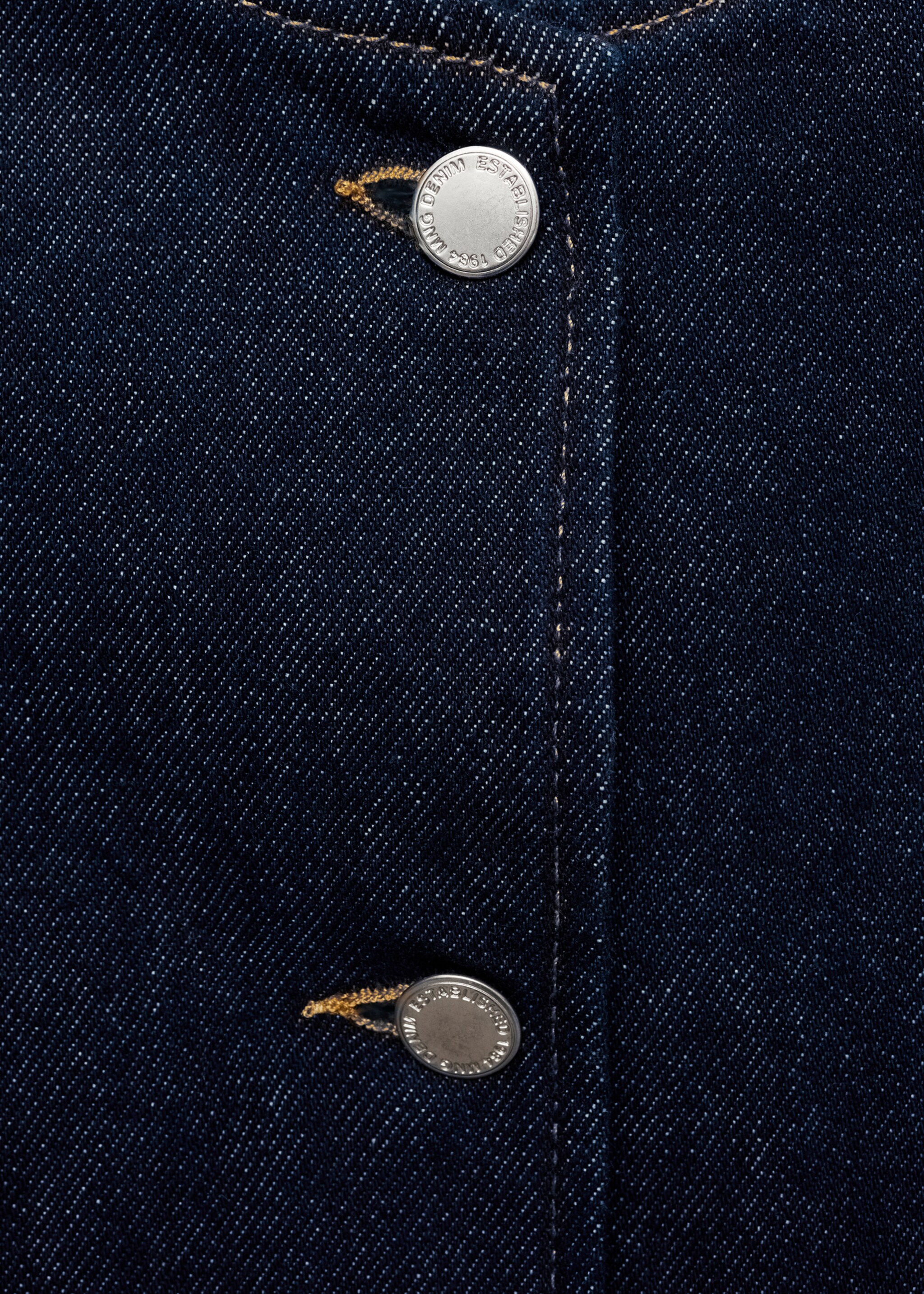 Rinse-wash denim jacket - Details of the article 8, Open Blue. Ref: 87074082-00.