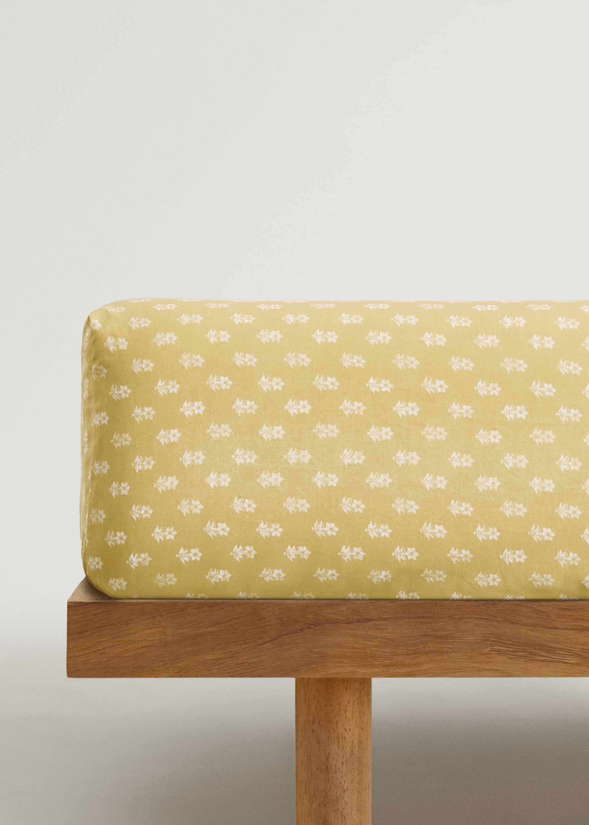 Cotton percale cot sheet - Article without model, Pink. Ref: 87074085-00.