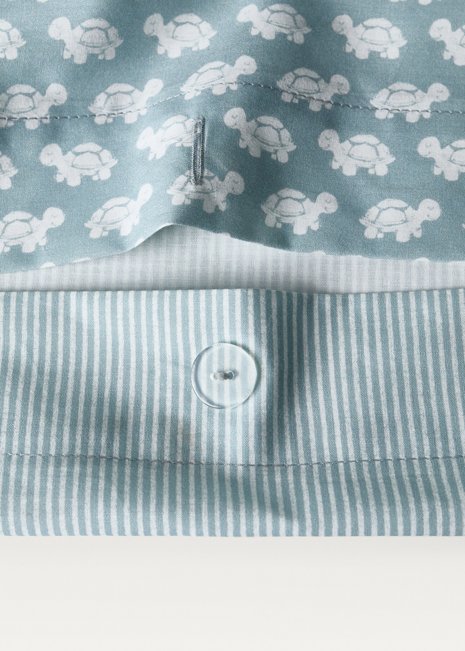 Reversibel dekbedovertrek van perkalkatoen voor kinderbed 90 cm - Detail van het artikel 3