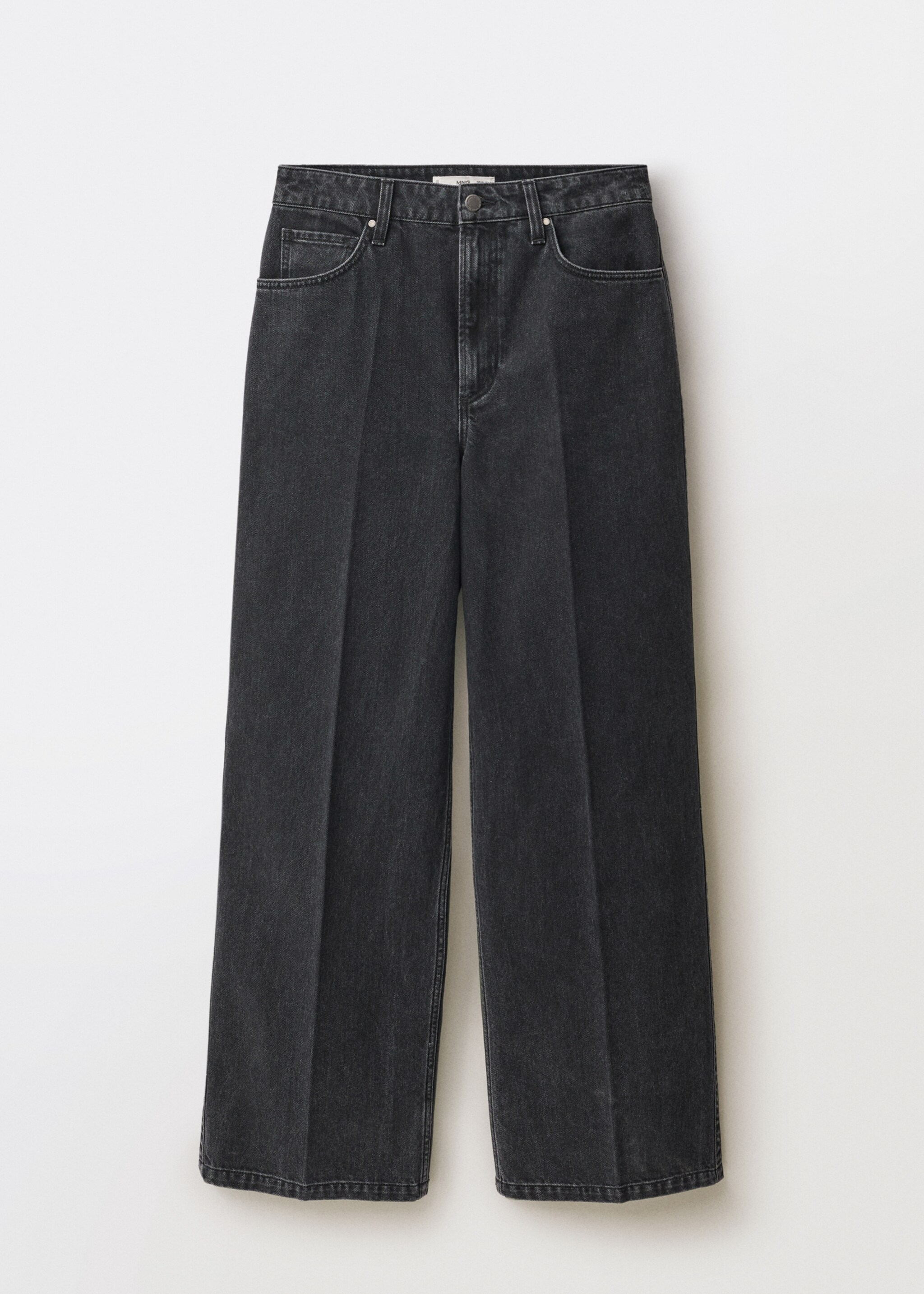 High waist straight jeans - Article without model, Black denim. Ref: 87074091-00.