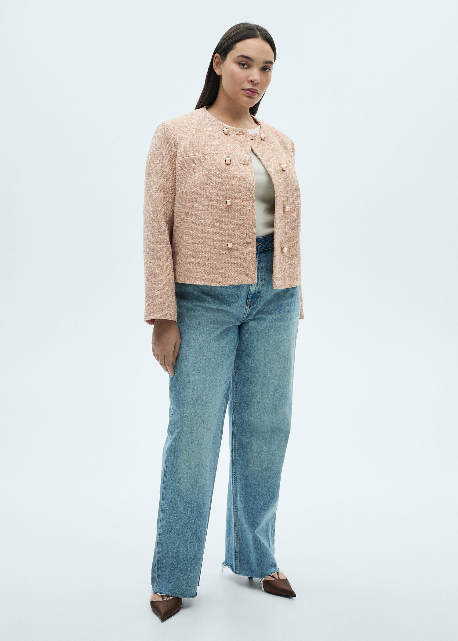 Double-breasted tweed jacket - Details of the article 3