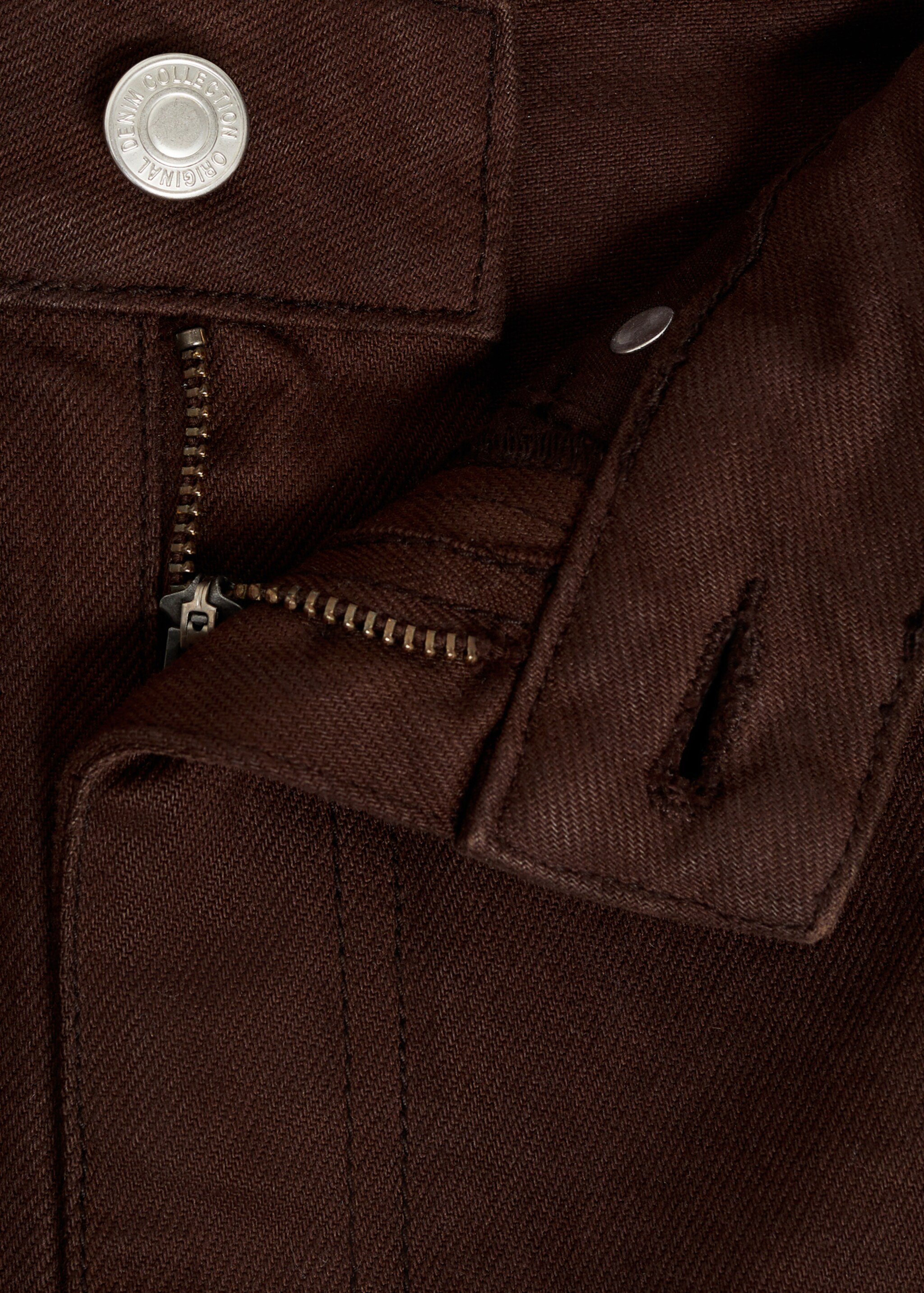 High-waist ballonjeans - Detail van het artikel 8, Chocoladebruin. Ref: 87074094-00.