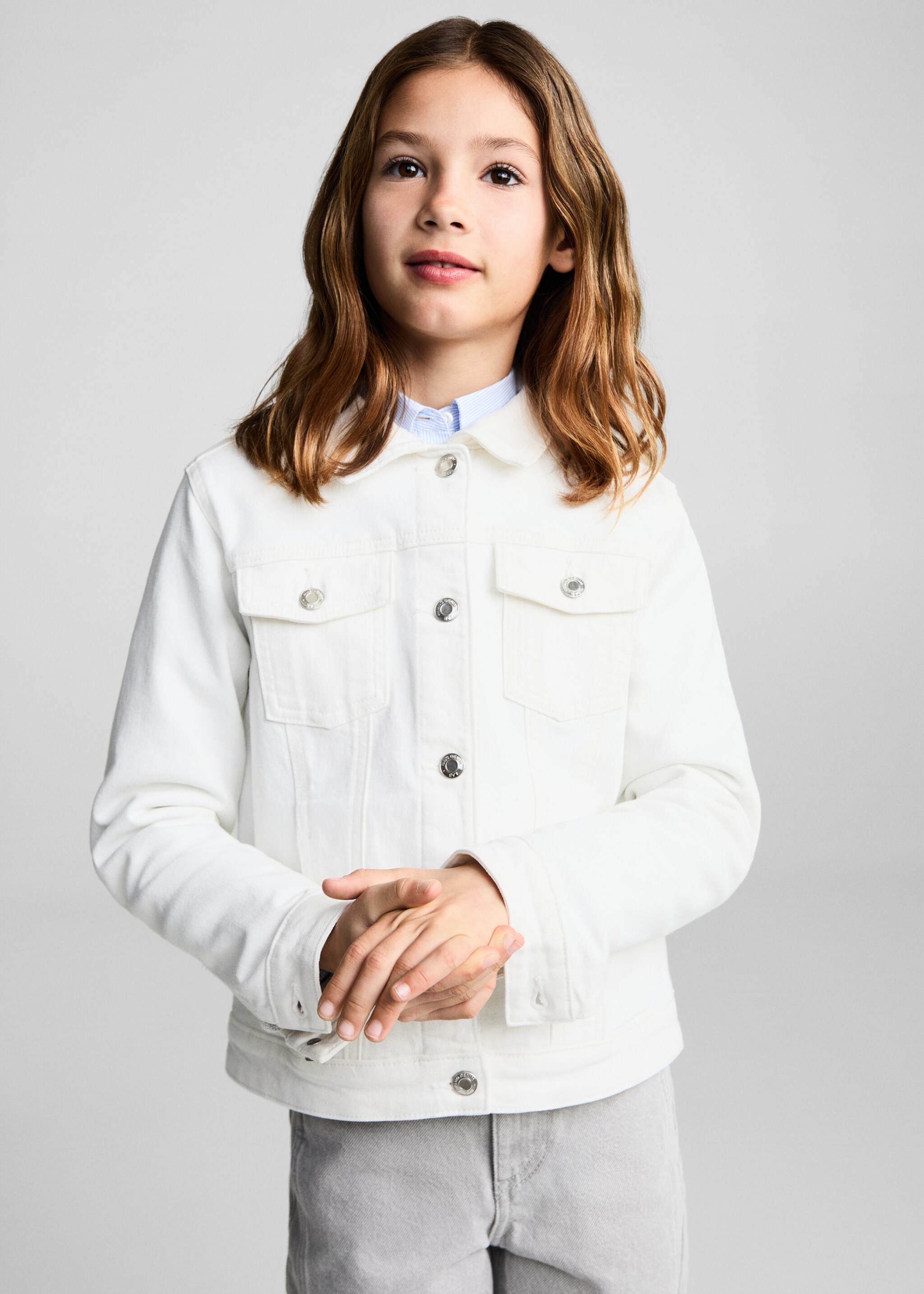 Denim jacket - Medium plane, White. Ref: 87074386-00.