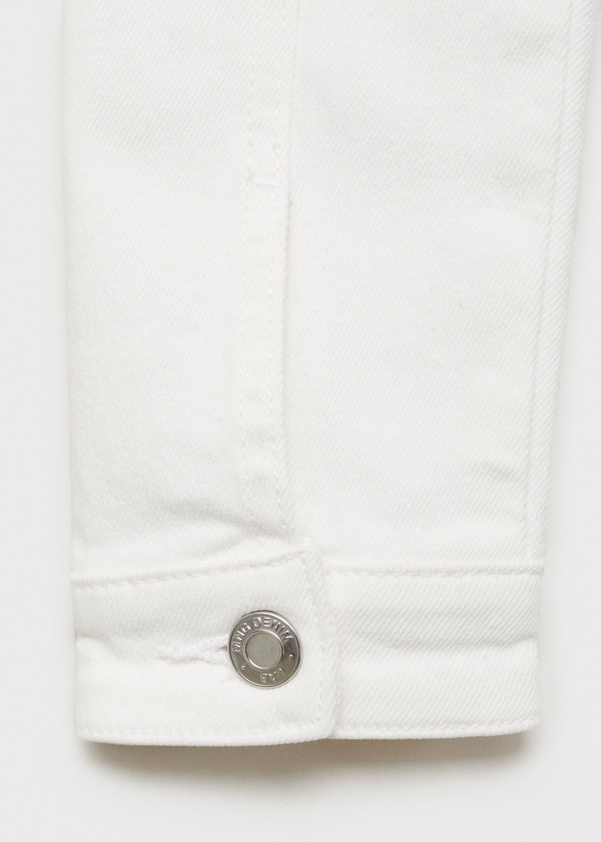 Denim jacket - Details of the article 0, White. Ref: 87074386-00.
