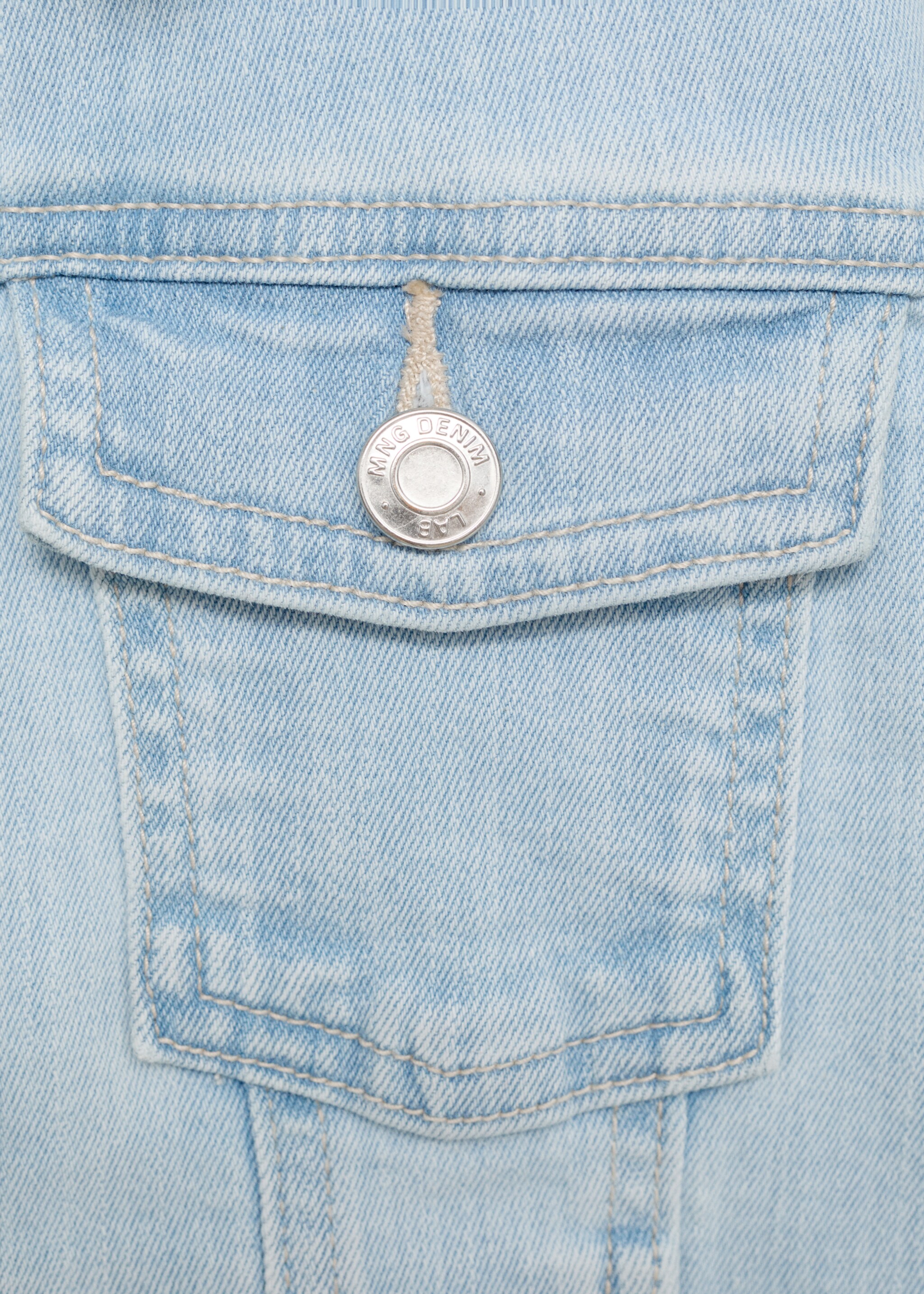 Denim jacket - Details of the article 8, Light Blue. Ref: 87074386-00.