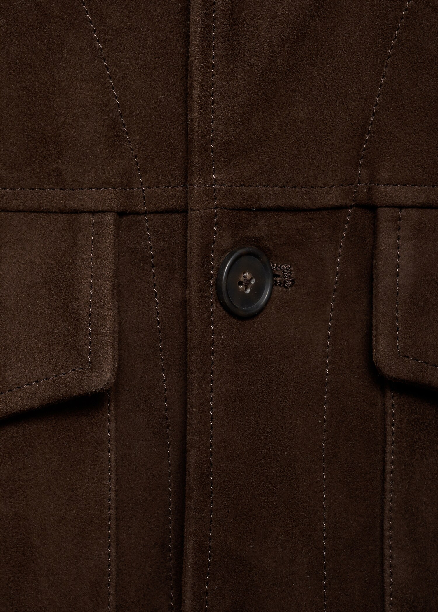 Suede jacket with pockets - Details of the article 0