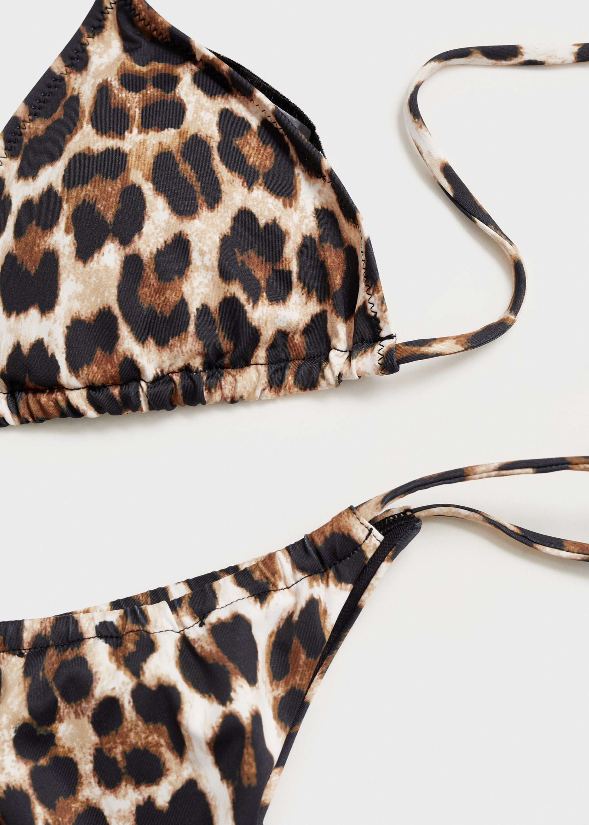 Bikini-Top mit Animal Print - Detail des Artikels 0, Braun. Ref: 87074392-00.