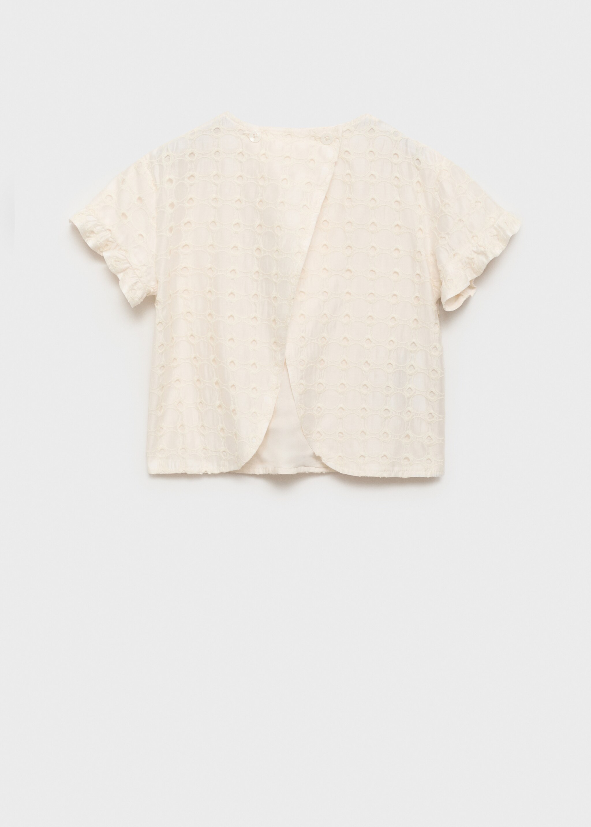 Blusa bordado inglés - Reverso del artículo, Crudo. Ref: 87074393-00.