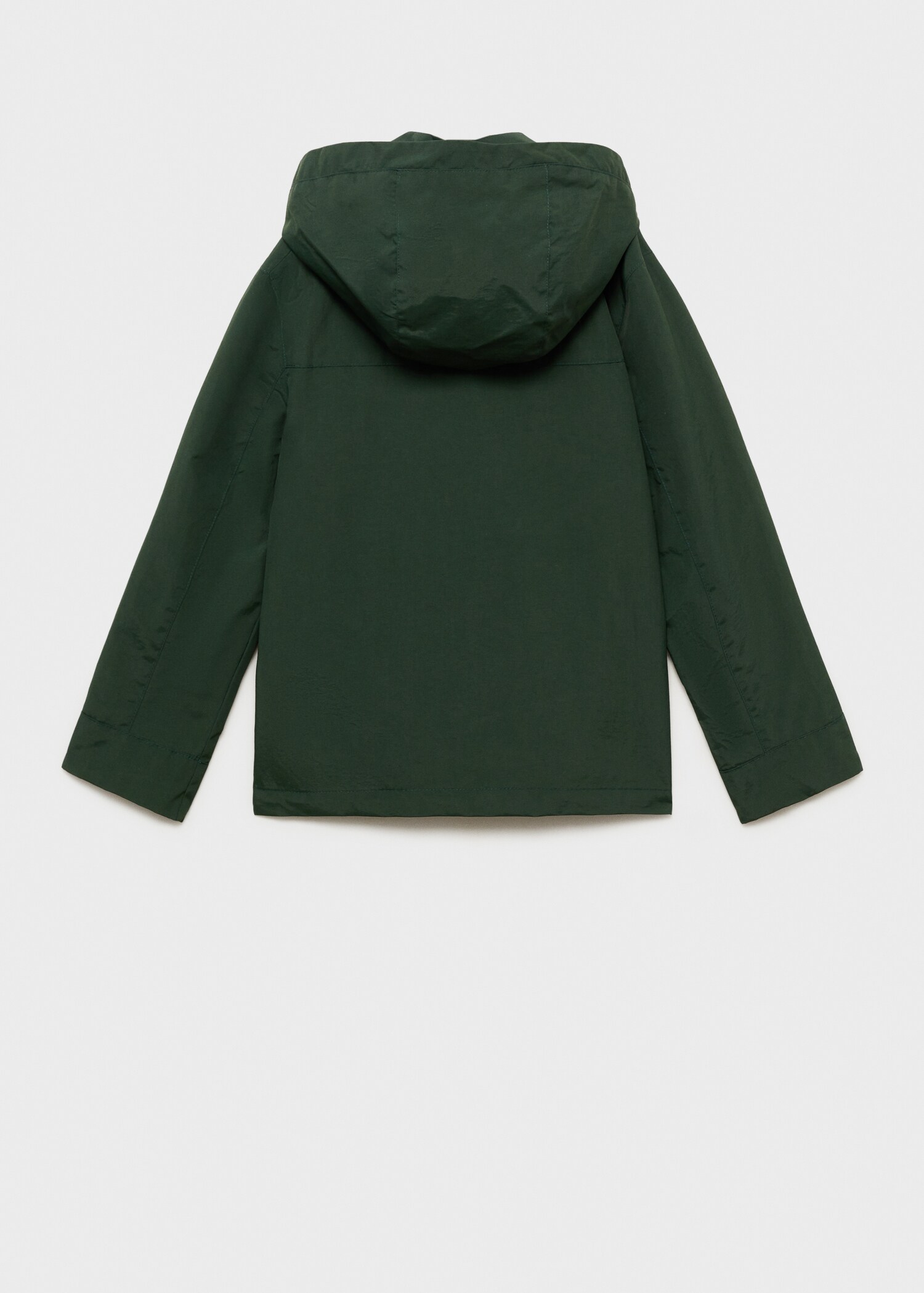 Hooded water-repellent parka - Reverse of the article