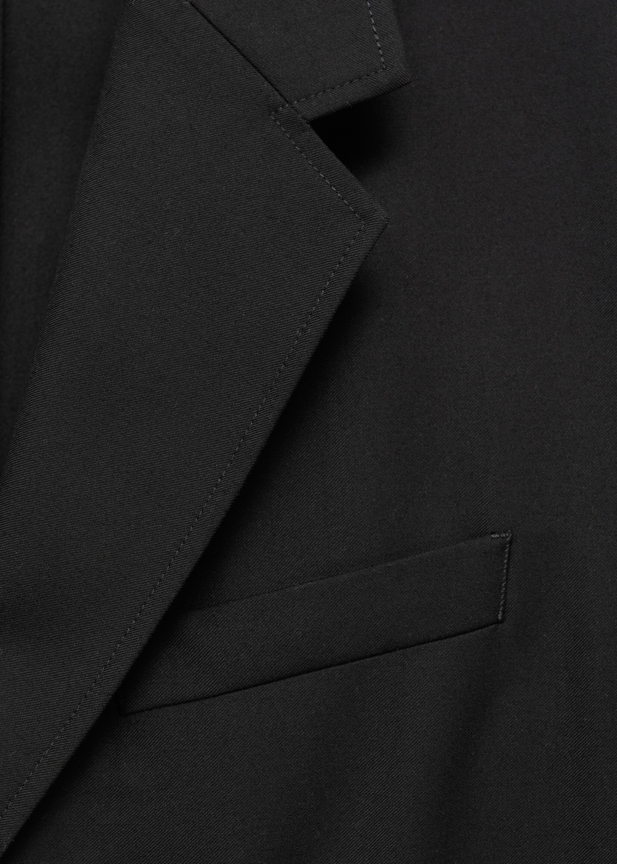 Relaxed fit suit blazer - Details of the article 8, Black. Ref: 87074399-00.
