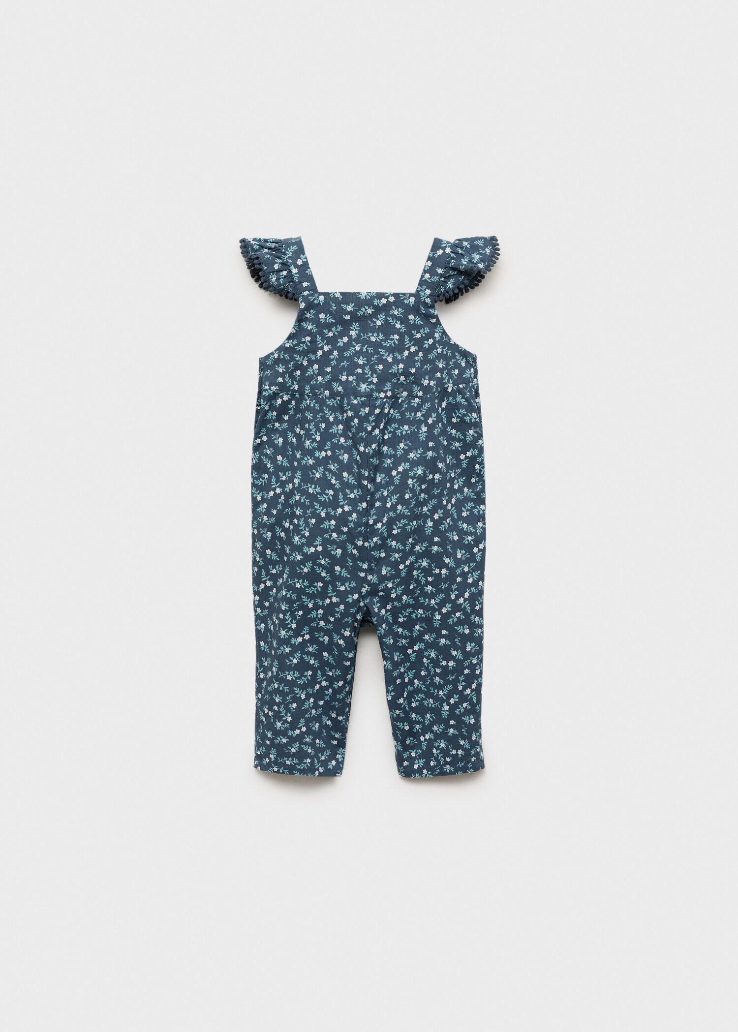 Ruffled printed dungarees - Reverse of the article