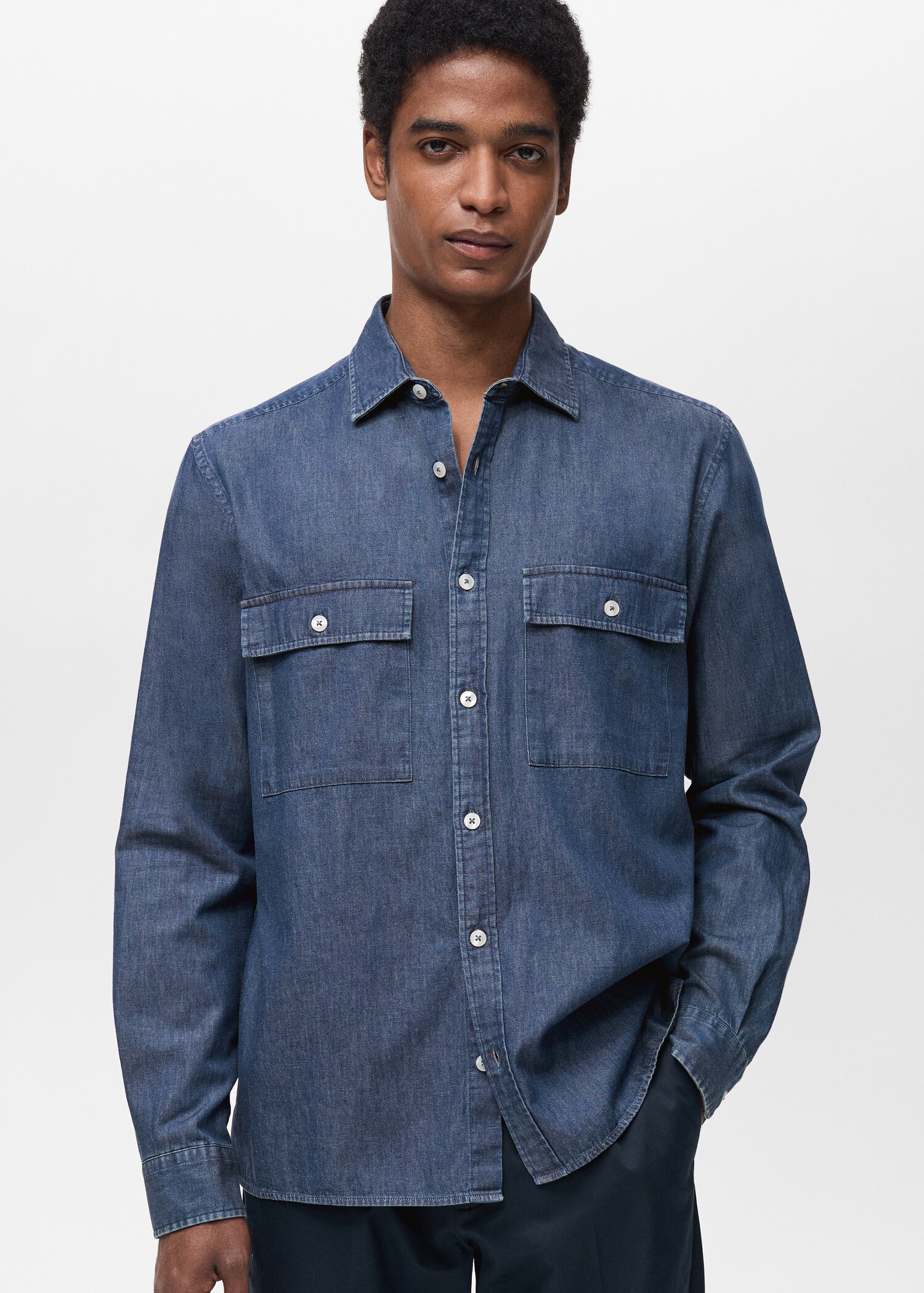 100% cotton chambray shirt - Medium plane