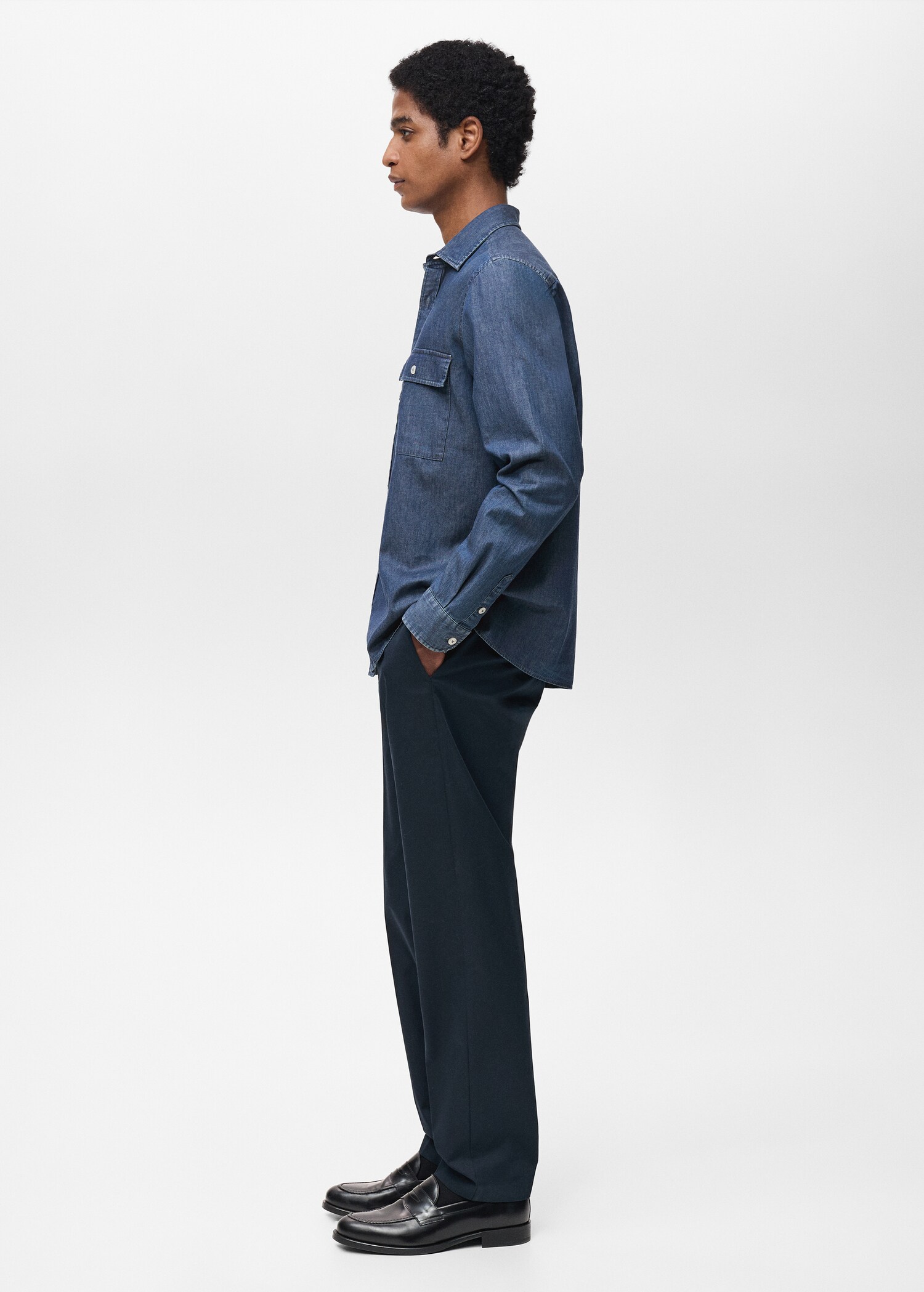 100% cotton chambray shirt - Details of the article 2