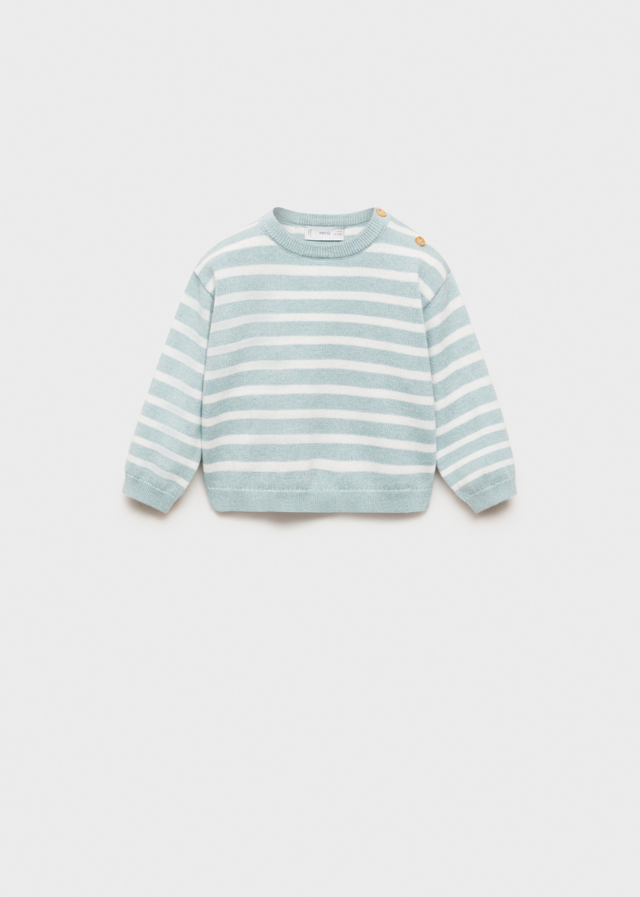 Pull-over en maille à rayures - Article sans modèle, Vert pastel. Ref: 87074408-00.