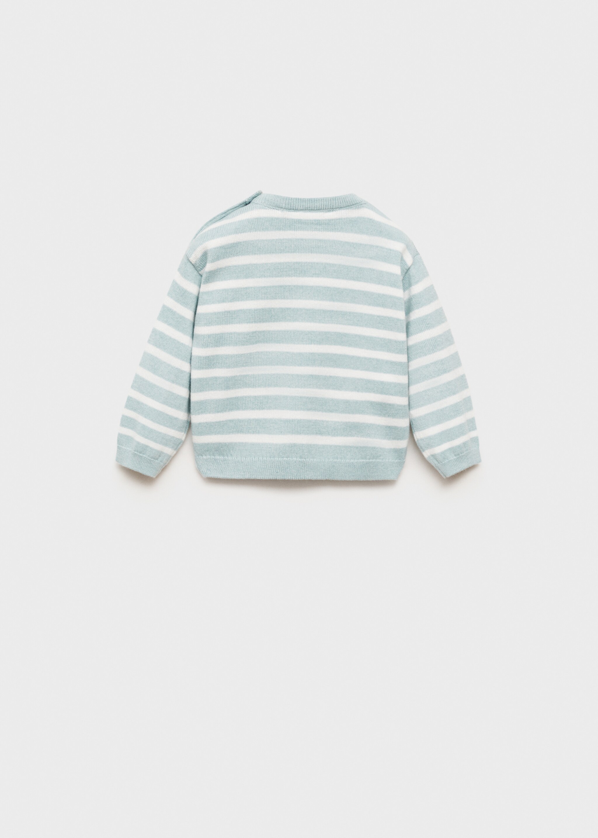 Pull-over en maille à rayures - Verso de l’article, Vert pastel. Ref: 87074408-00.