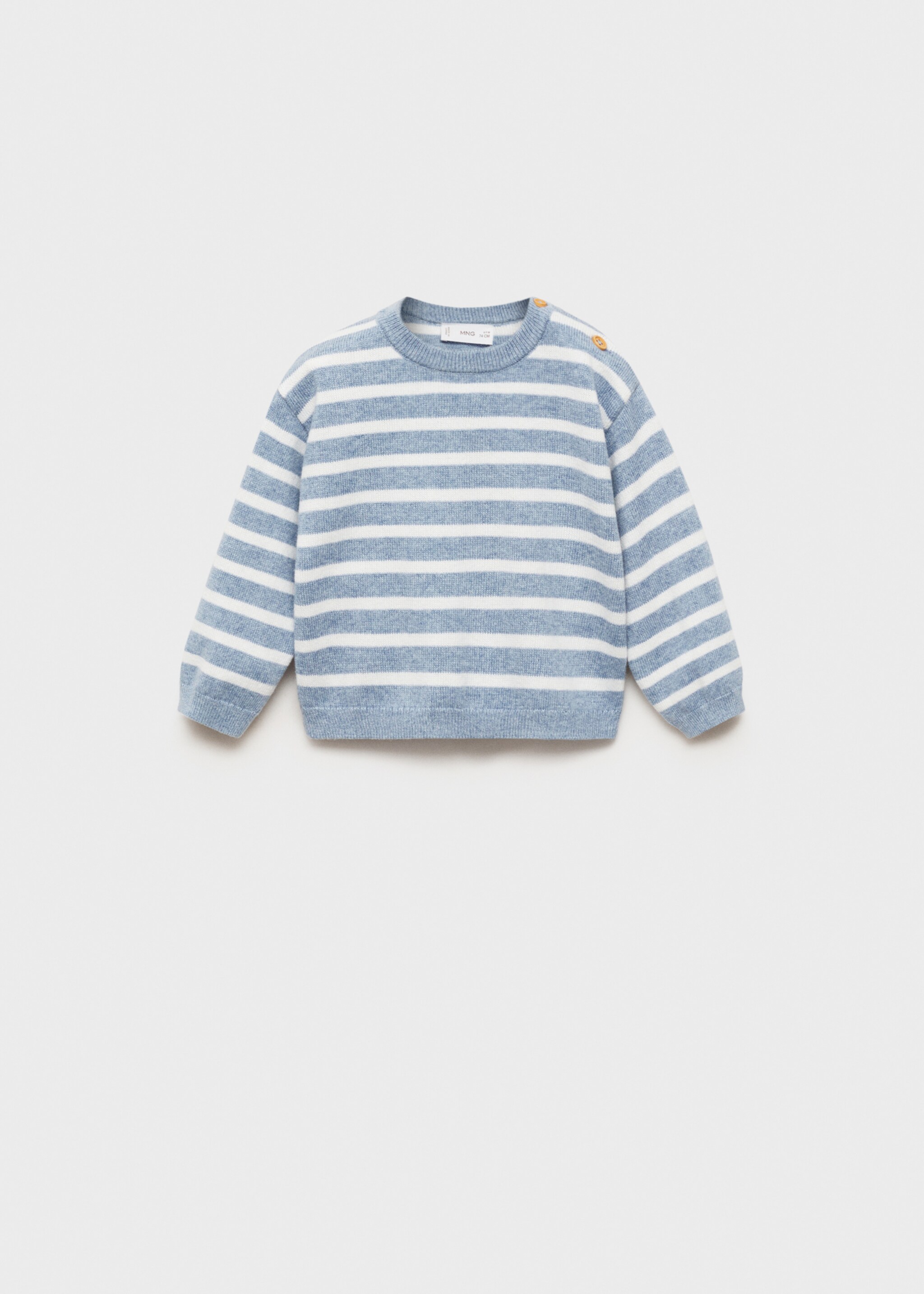 Knit striped sweater - Article without model, Blue. Ref: 87074408-00.