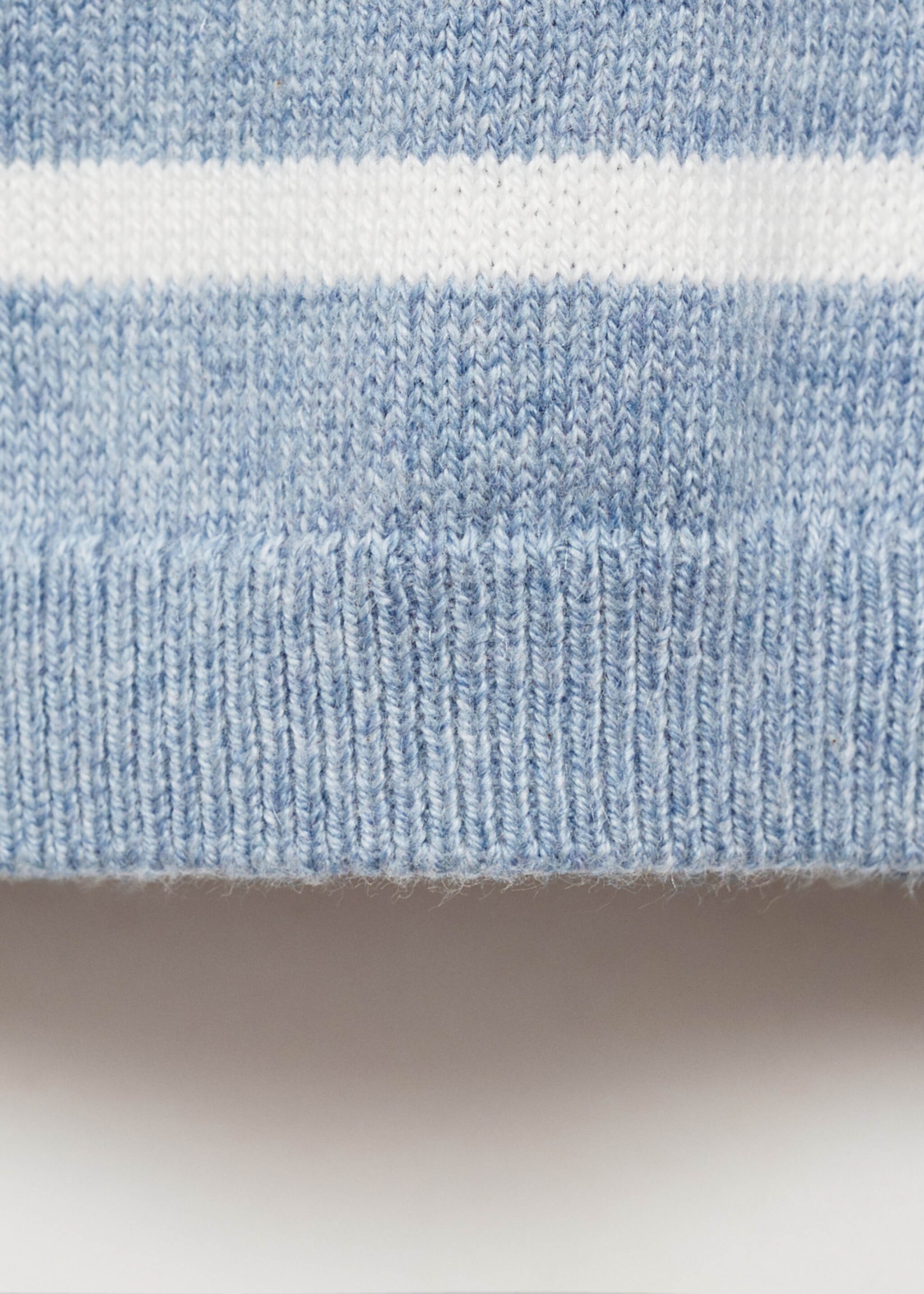 Knit striped sweater - Details of the article 0, Blue. Ref: 87074408-00.