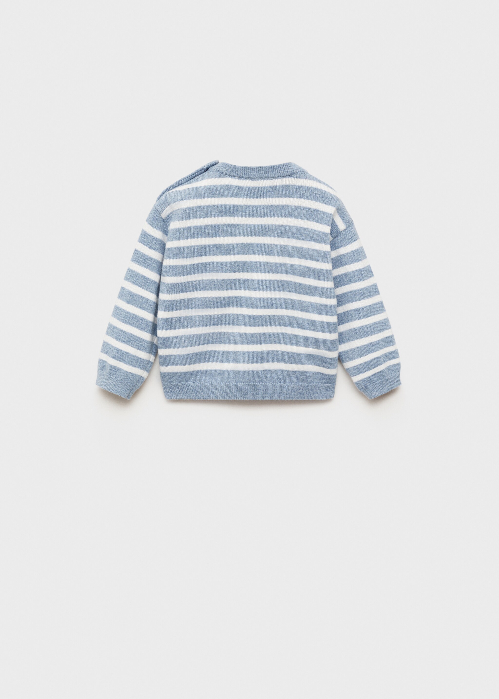 Knit striped sweater - Reverse of the article, Blue. Ref: 87074408-00.