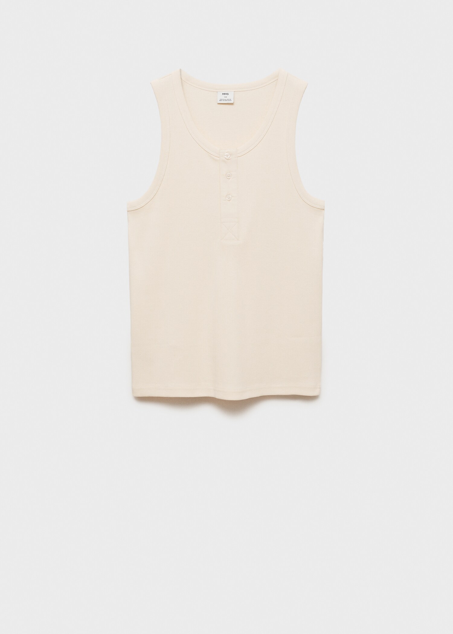 100% cotton t-shirt with buttons - Article without model