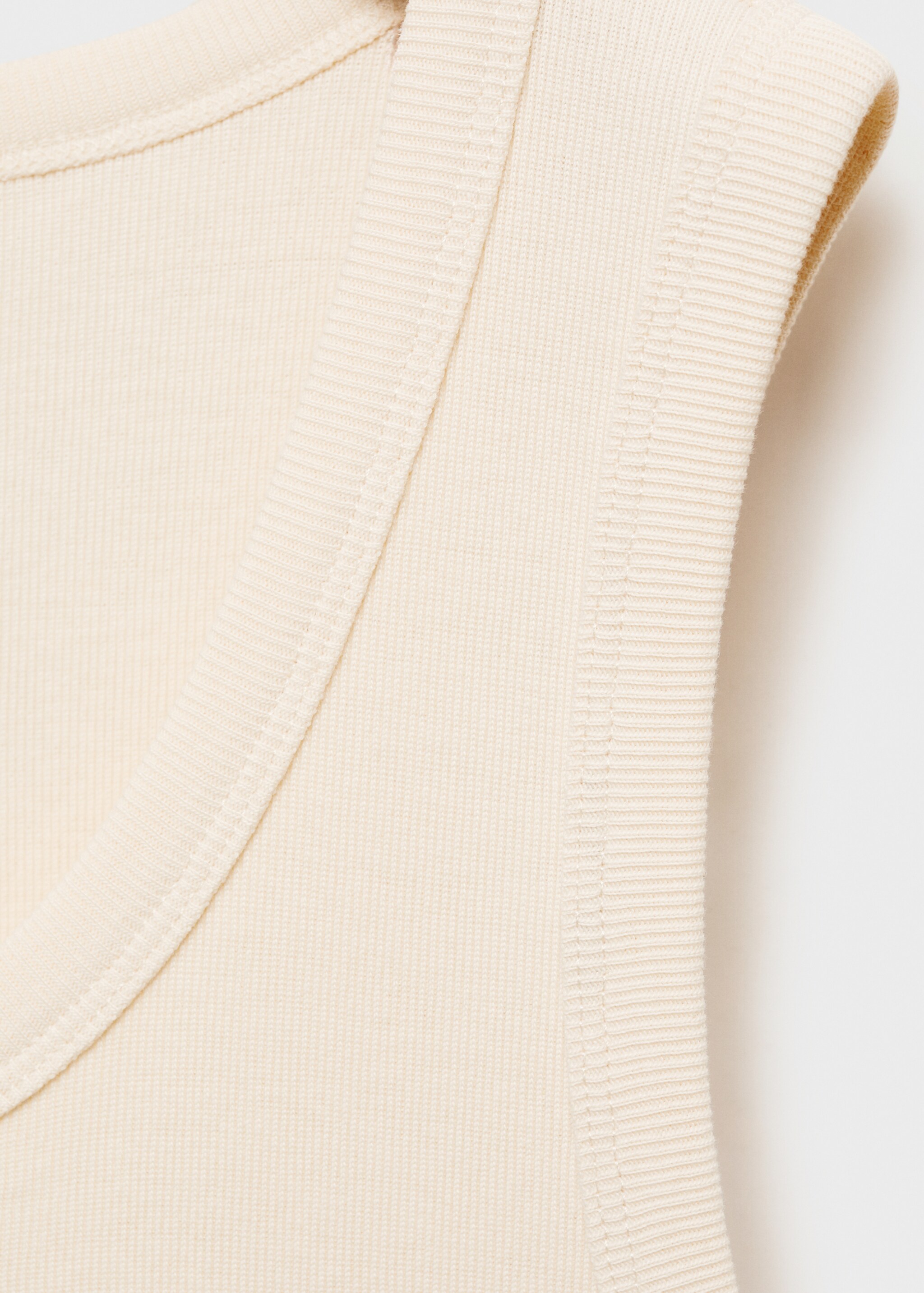 100% cotton t-shirt with buttons - Details of the article 0, Ecru. Ref: 87074409-00.