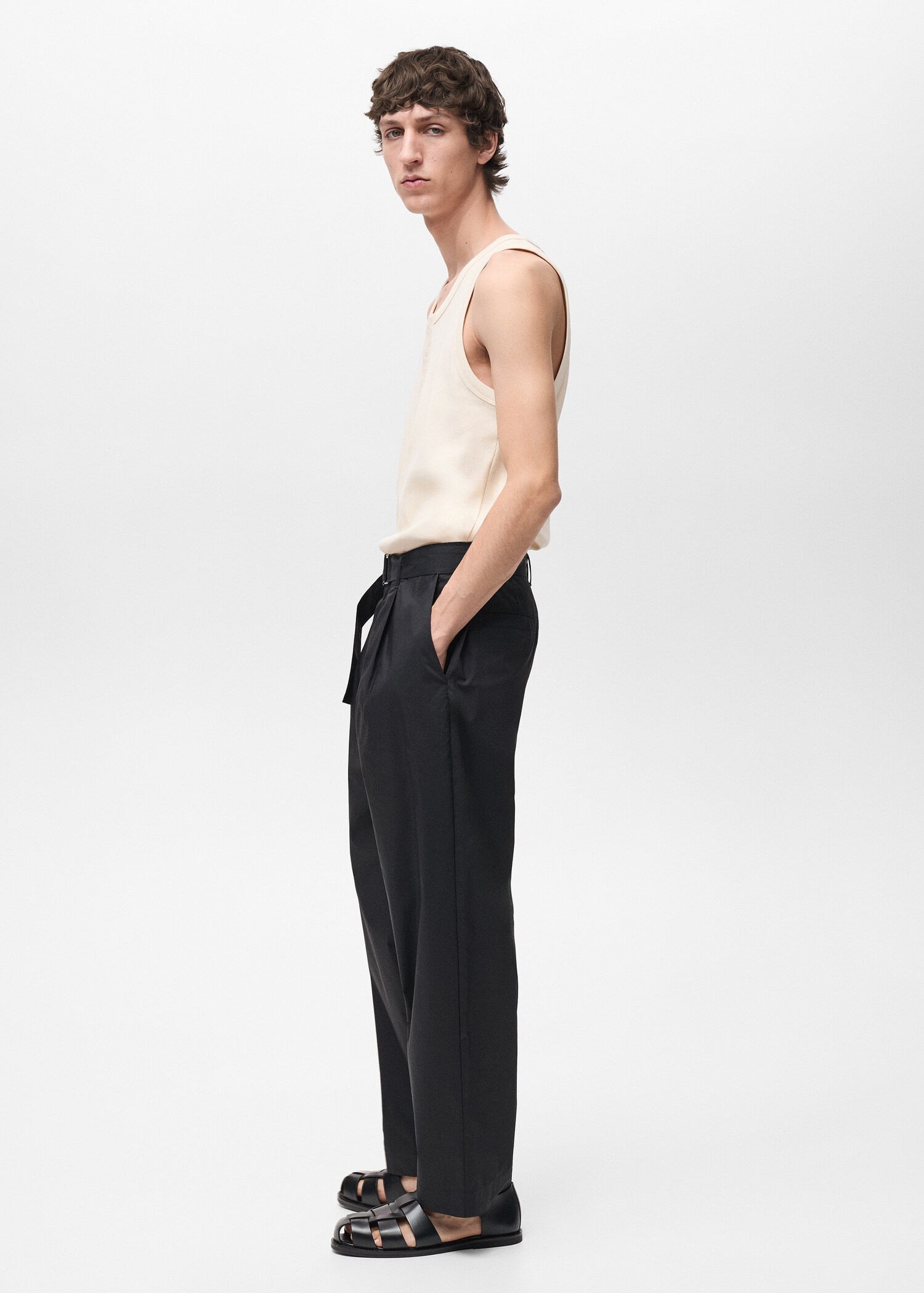 100% cotton t-shirt with buttons - Details of the article 2