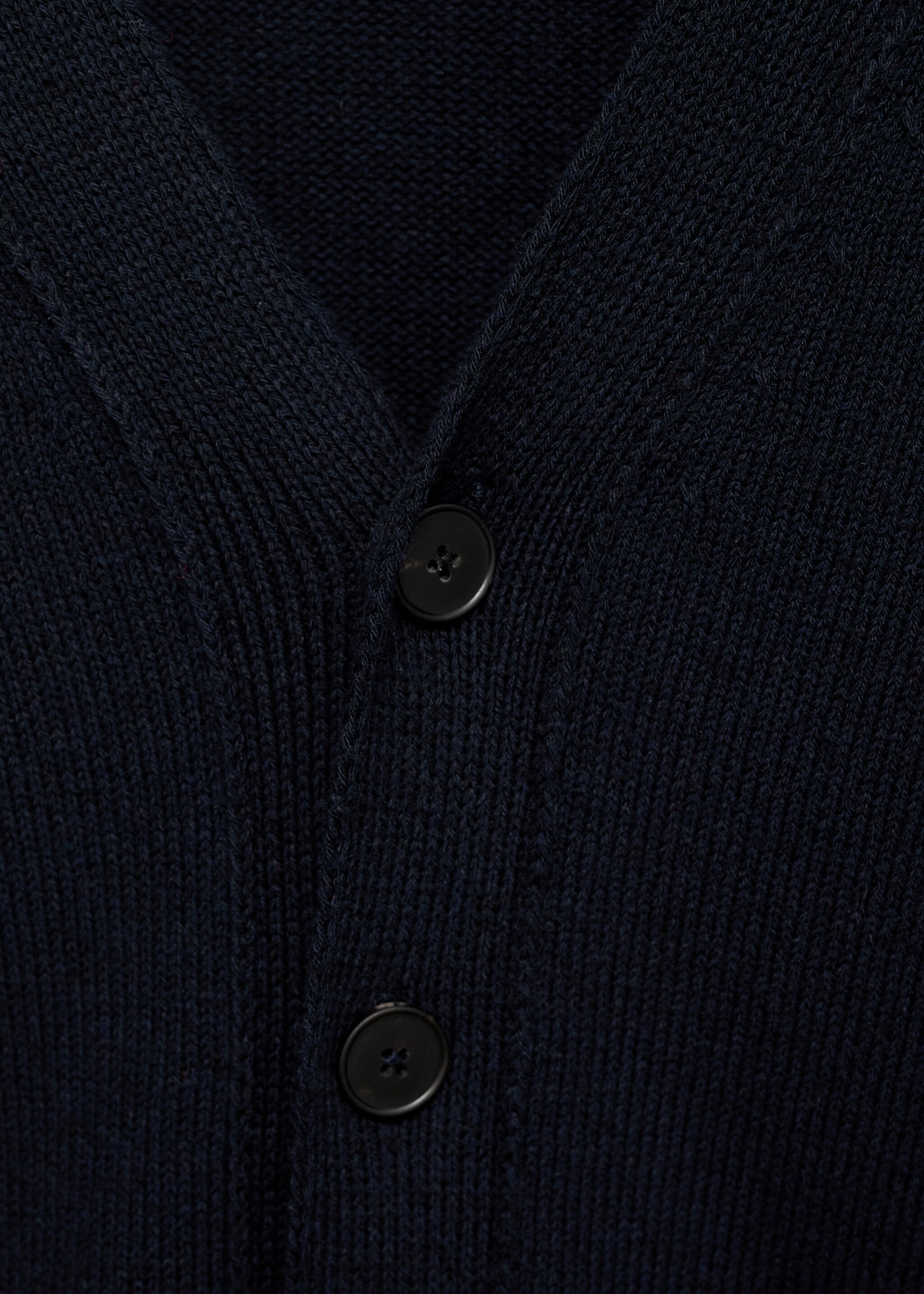 Cárdigan punto algodón botones - Detalle del artículo 8, Azul noche. Ref: 87074410-00.