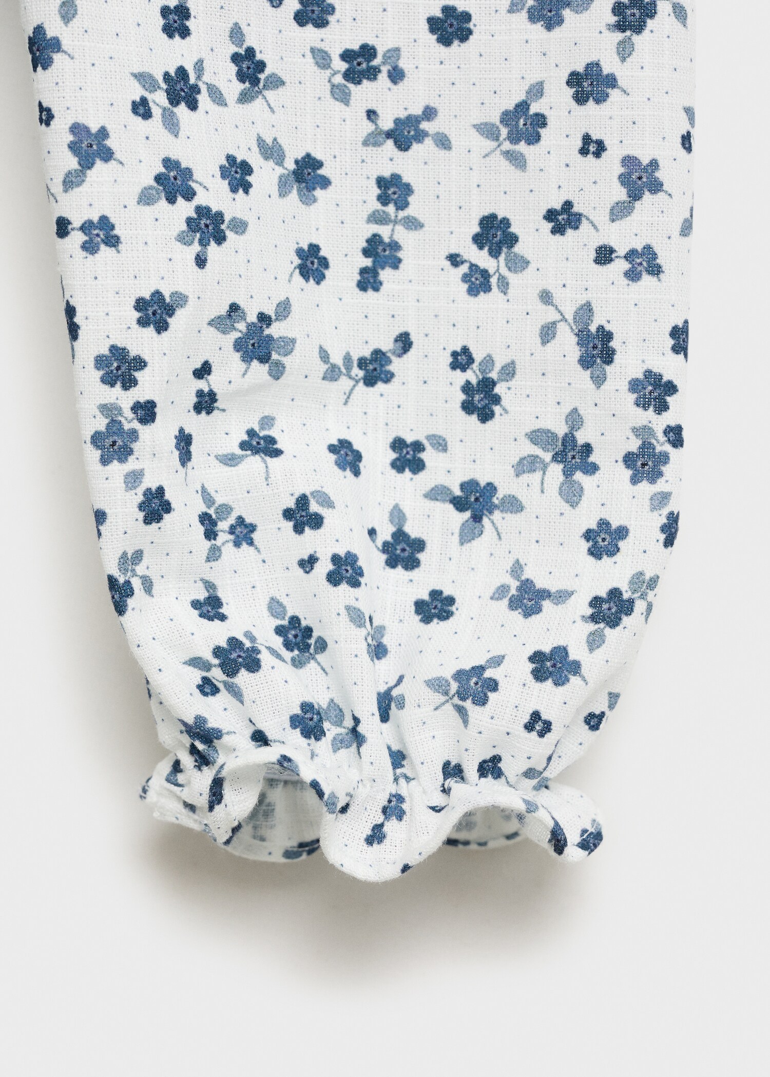 Floral-print cotton blouse - Details of the article 0