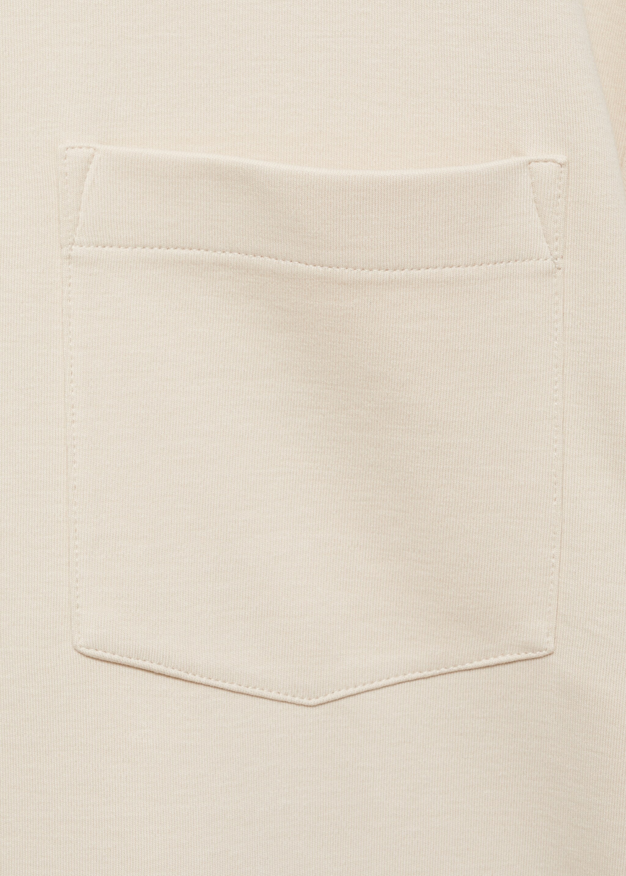 Oversized-T-Shirt aus Baumwolle mit Tasche - Detail des Artikels 0, Ecru. Ref: 87074416-00.