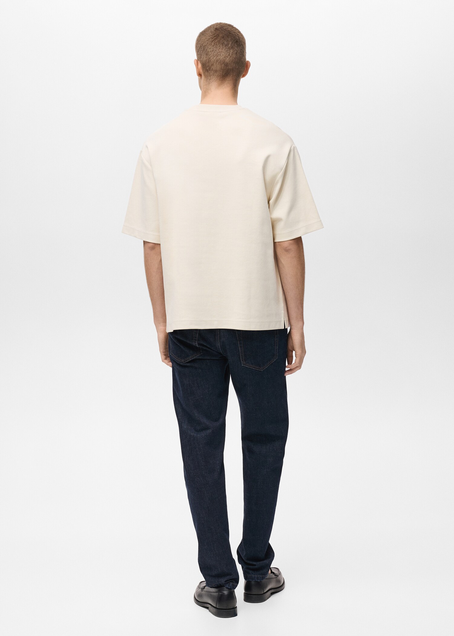 Oversized-T-Shirt aus Baumwolle mit Tasche - Rückseite des Artikels