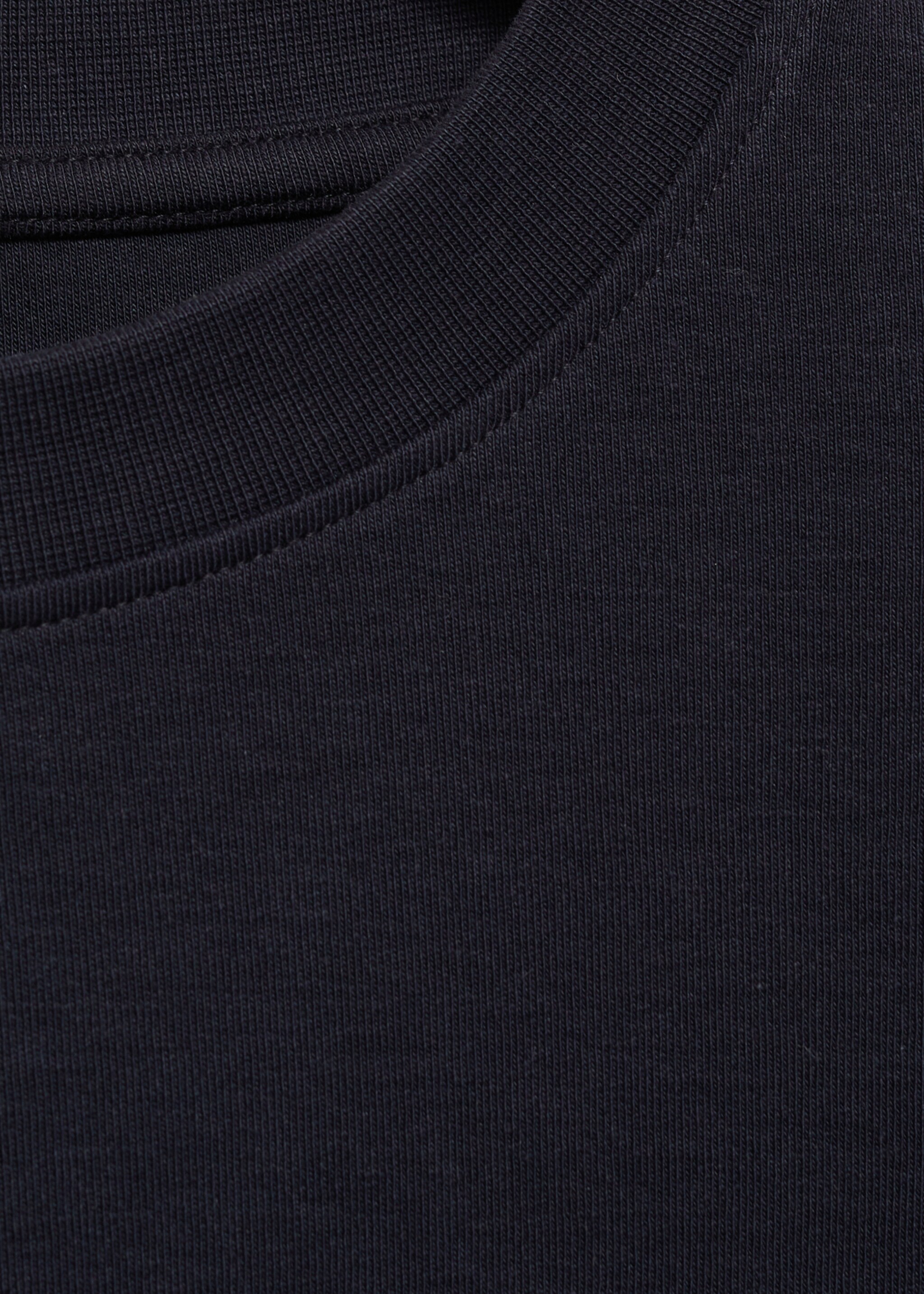 Oversize cotton pocket T-shirt - Details of the article 8, Dark Navy. Ref: 87074416-00.