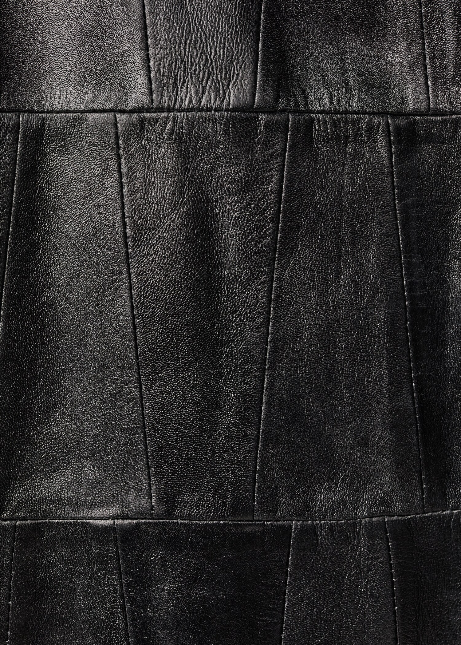 Oversized patchwork leather coat - Details of the article 0