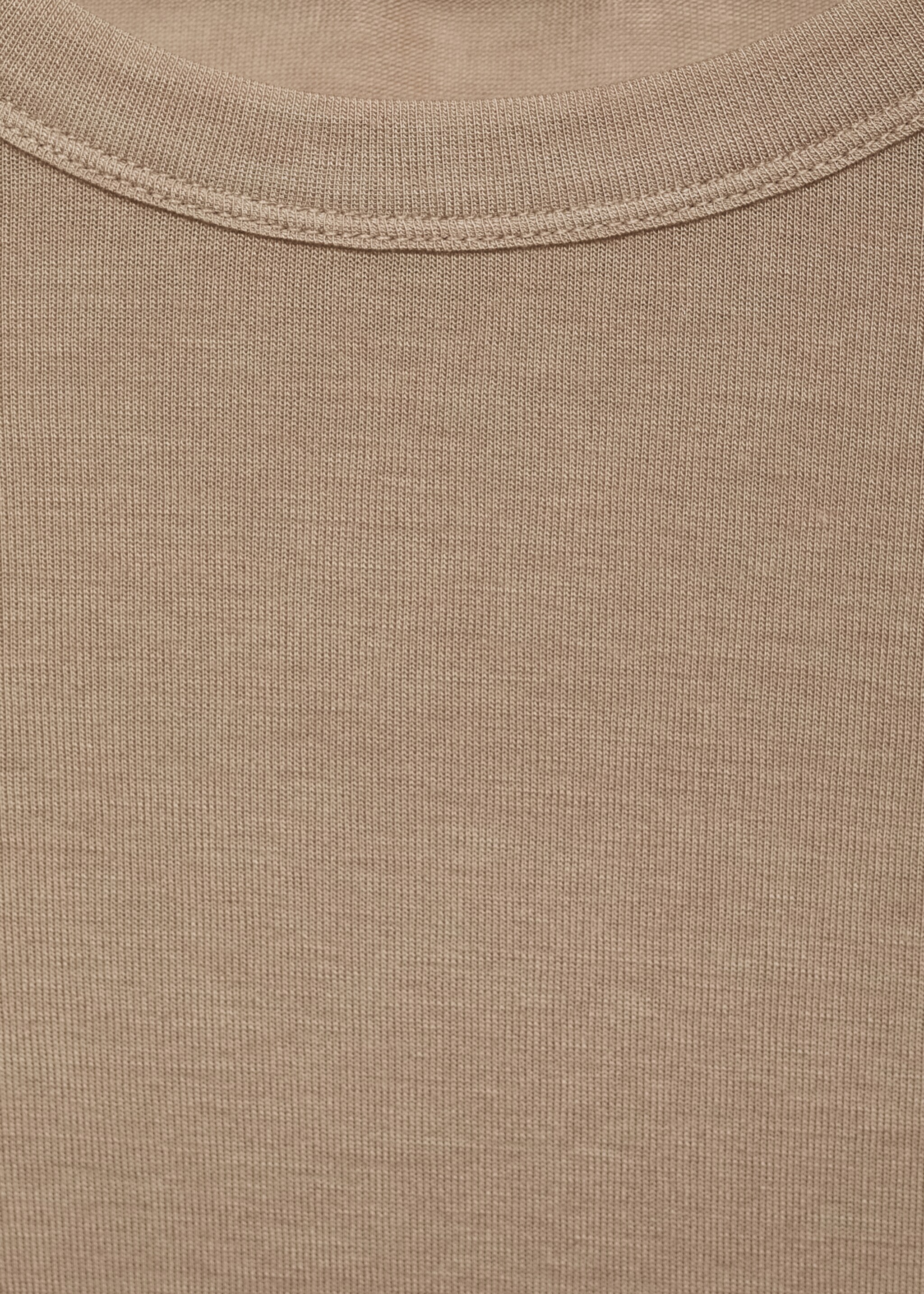 Langarm-T-Shirt aus Wollgemisch - Detail des Artikels 8, Hellbraun/Pastellbraun. Ref: 87074420-00.