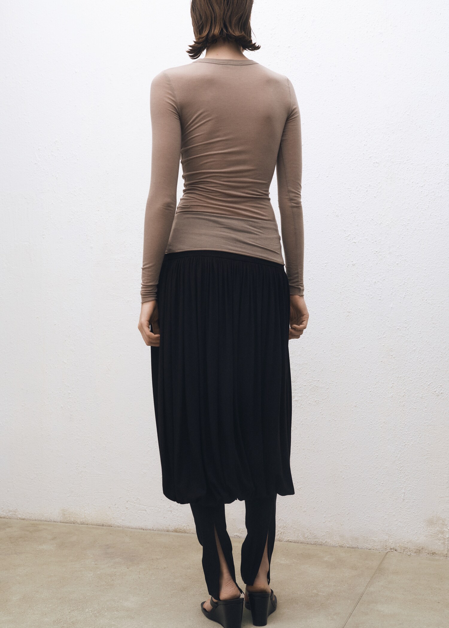 Samarreta barreja llana màniga llarga - Revers de l'article