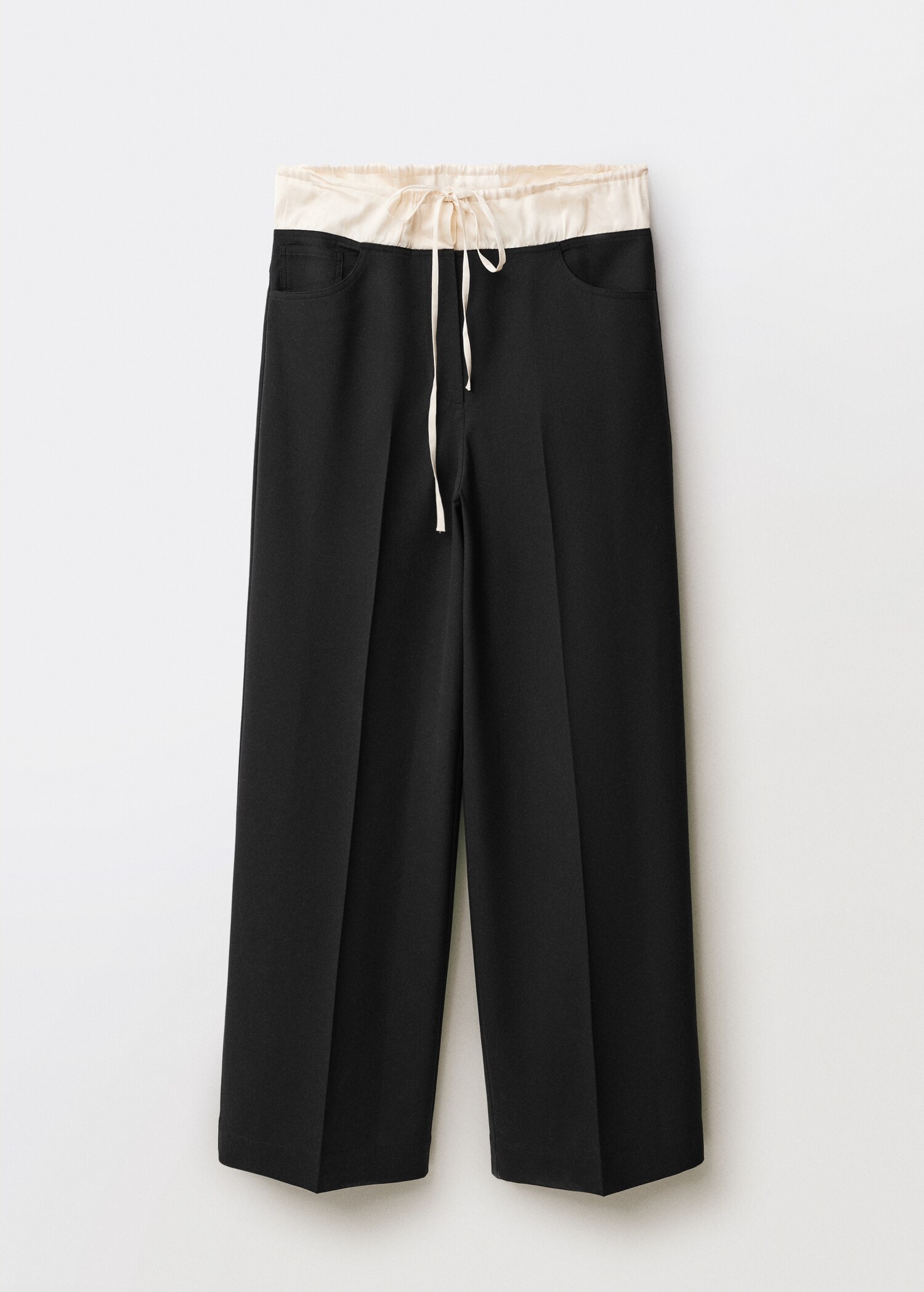 Combined wool-blend jogger trousers - Article without model