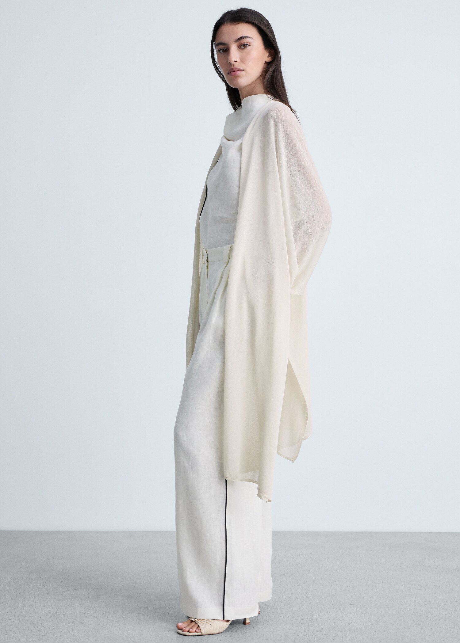 Fine knit long cardigan - Details of the article 2