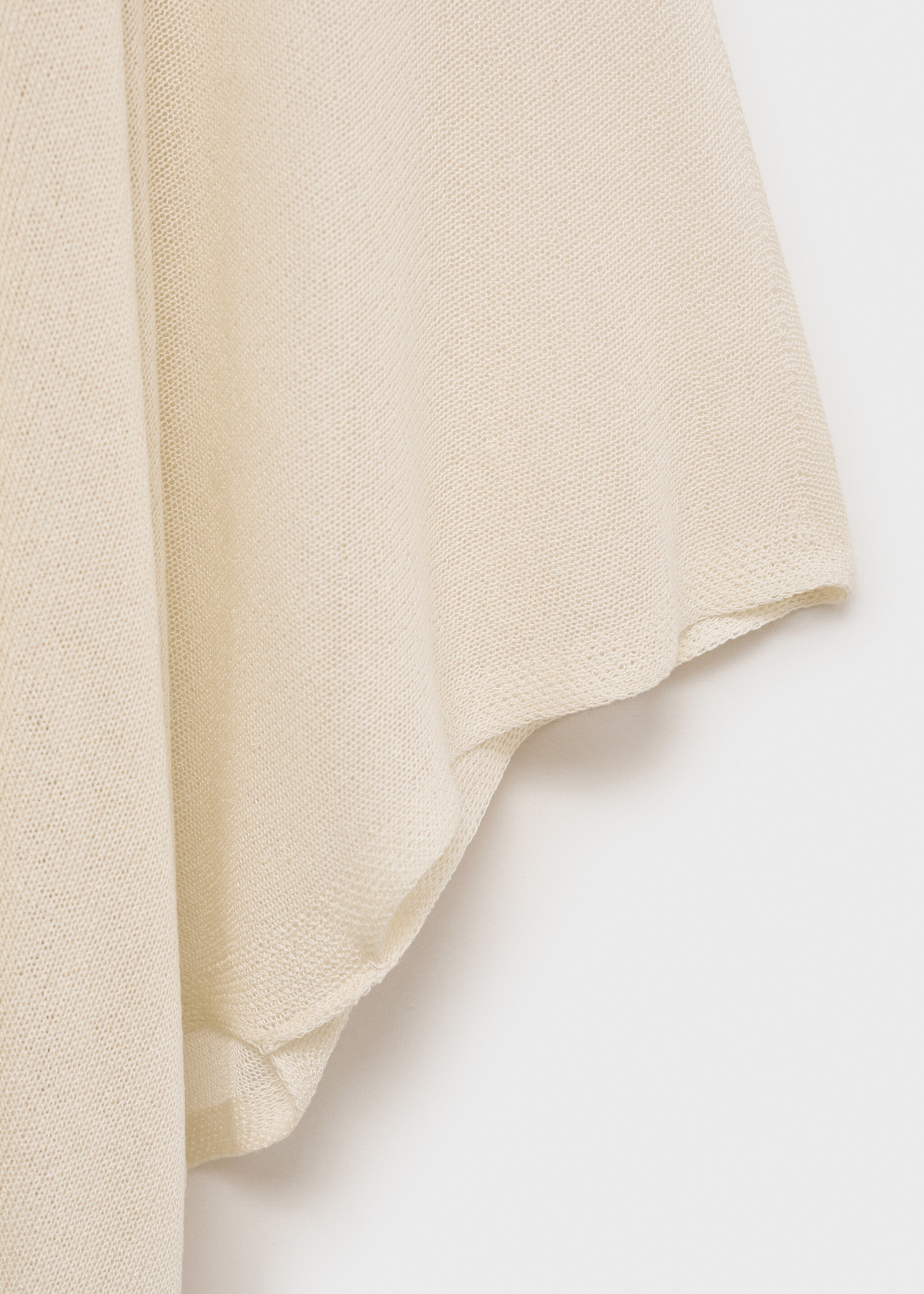 Fine knit long cardigan - Details of the article 8, Ice Grey. Ref: 87074776-00.