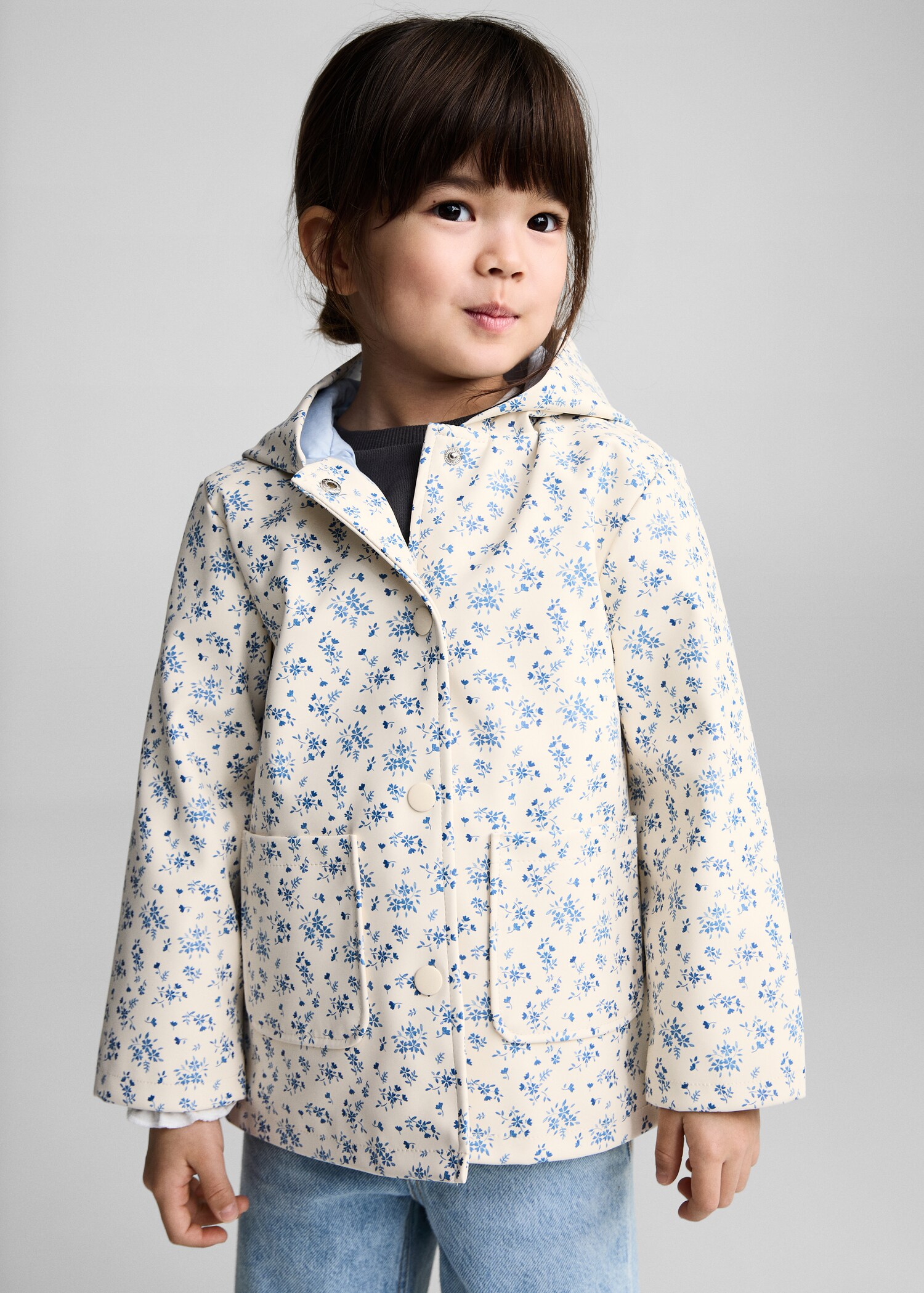 Hooded water-repellent parka - Medium plane