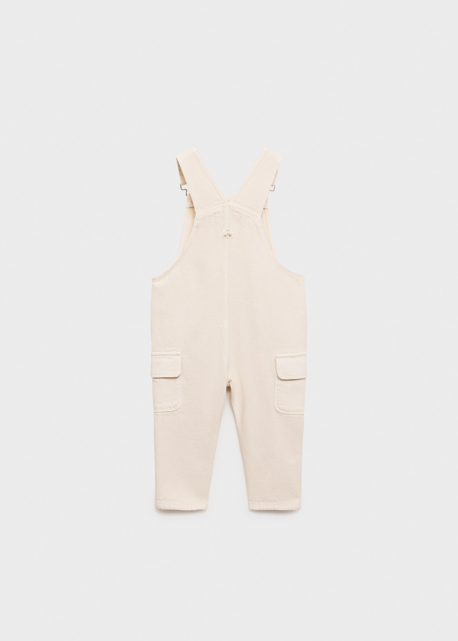 Long denim overalls with pocket - Reverse of the article