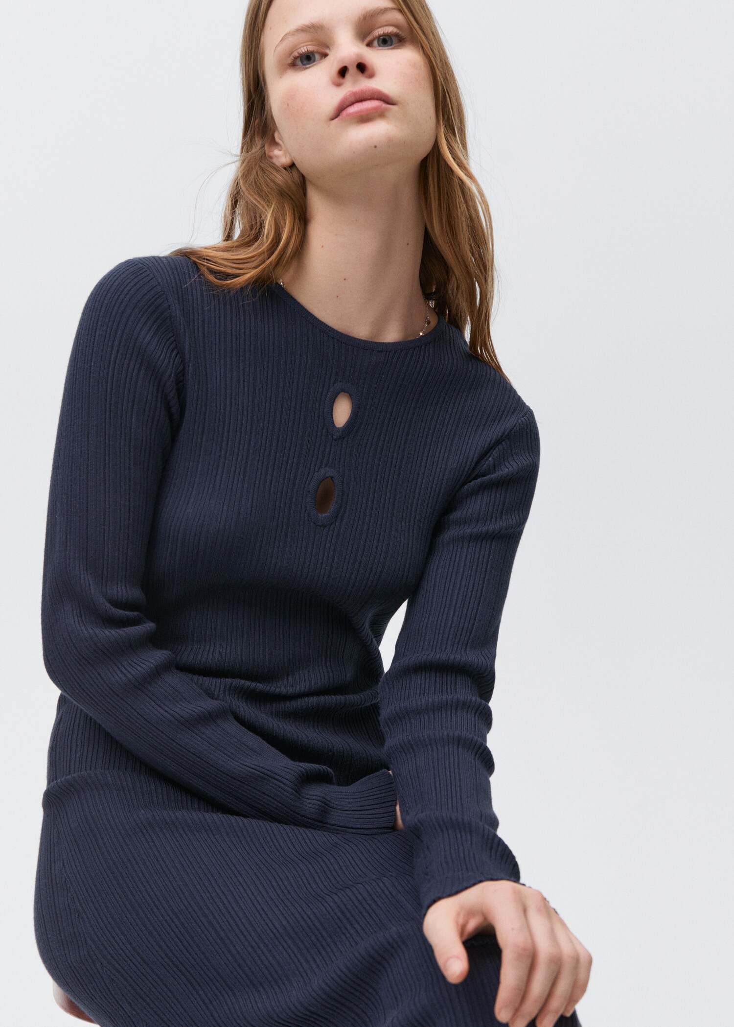 Ribbed long dress - Details of the article 2