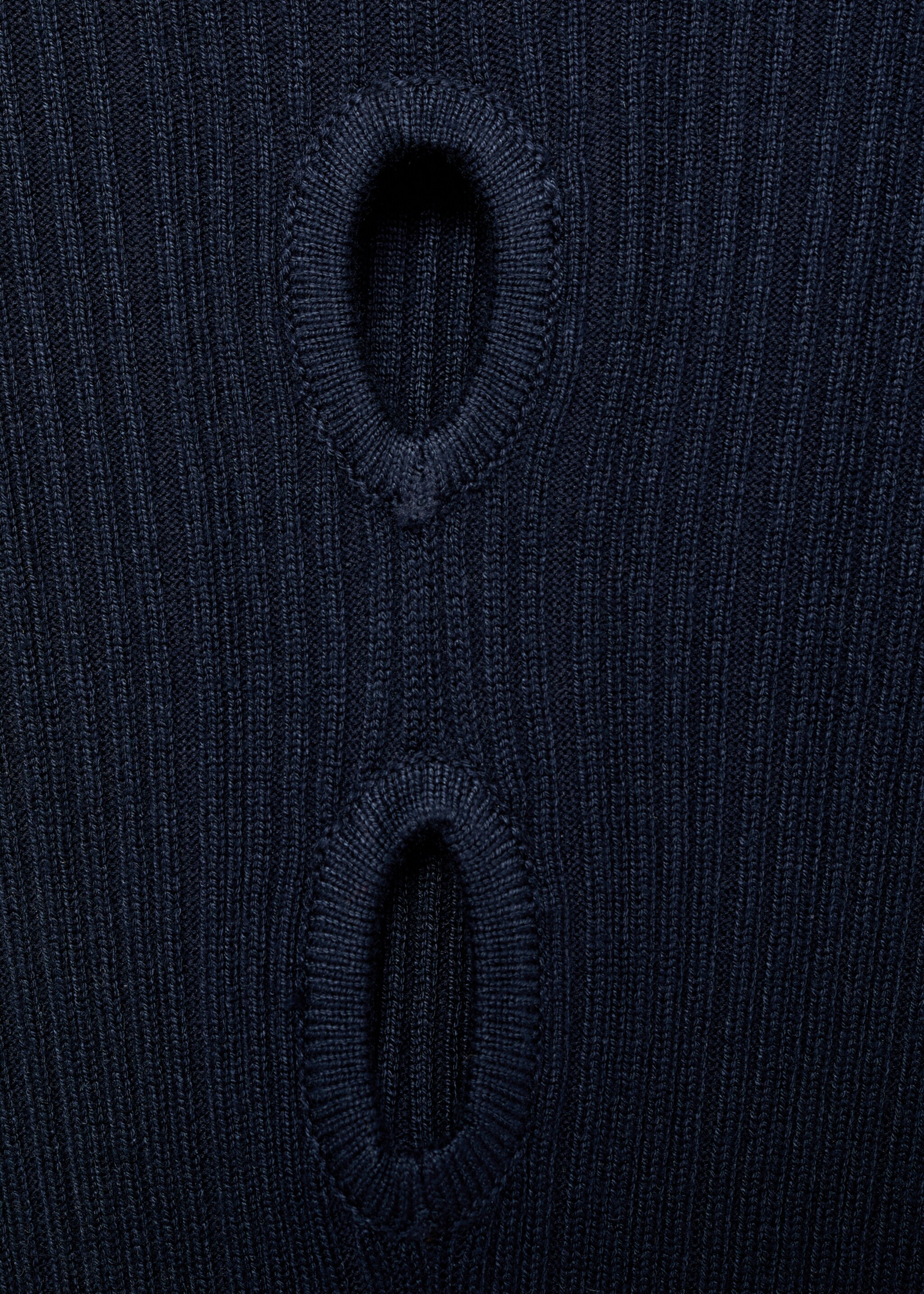 Ribbed long dress - Details of the article 8, Dark Navy. Ref: 87074786-00.
