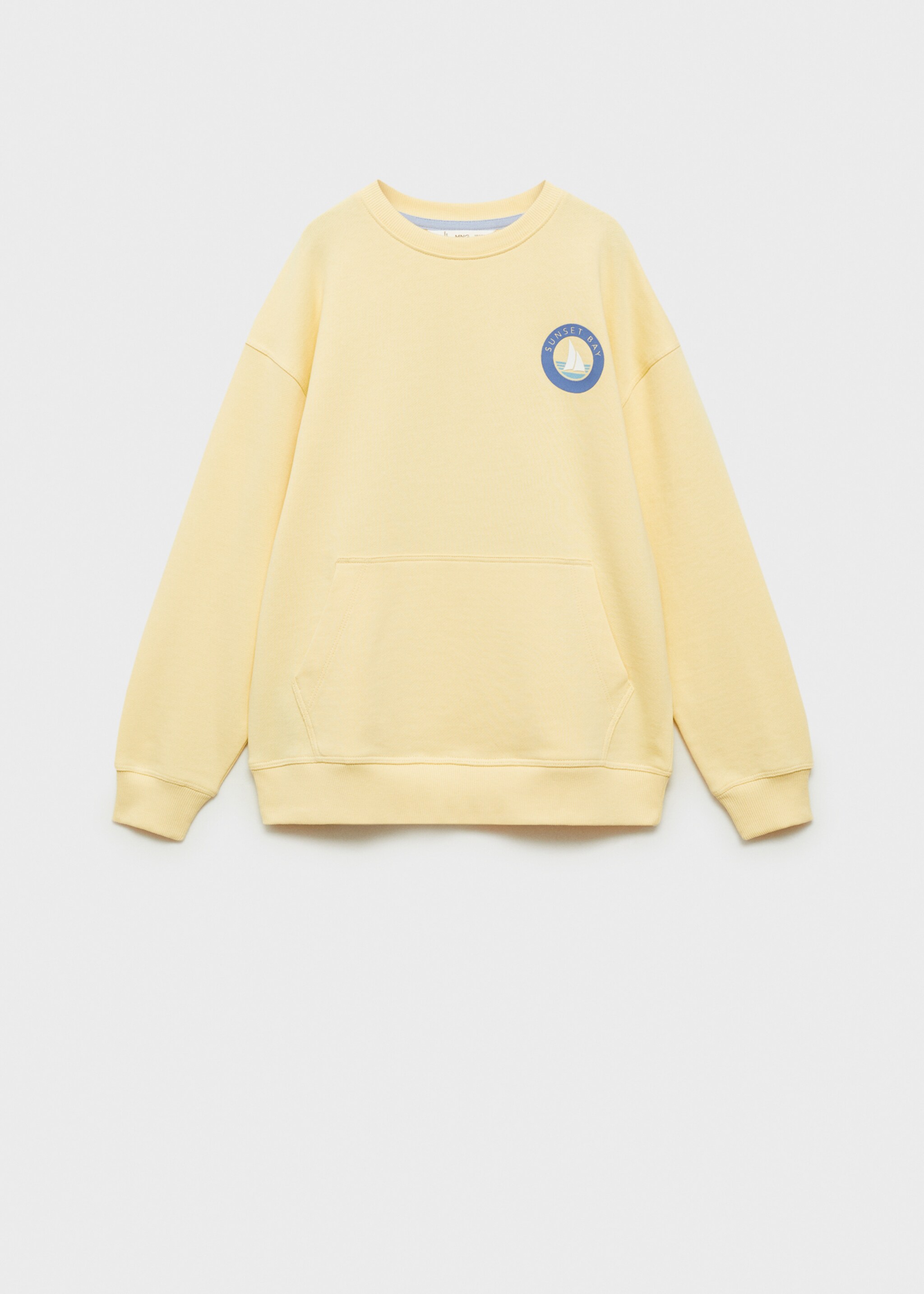 Sweat-shirt coton imprimé - Article sans modèle, Jaune. Ref: 87074787-00.