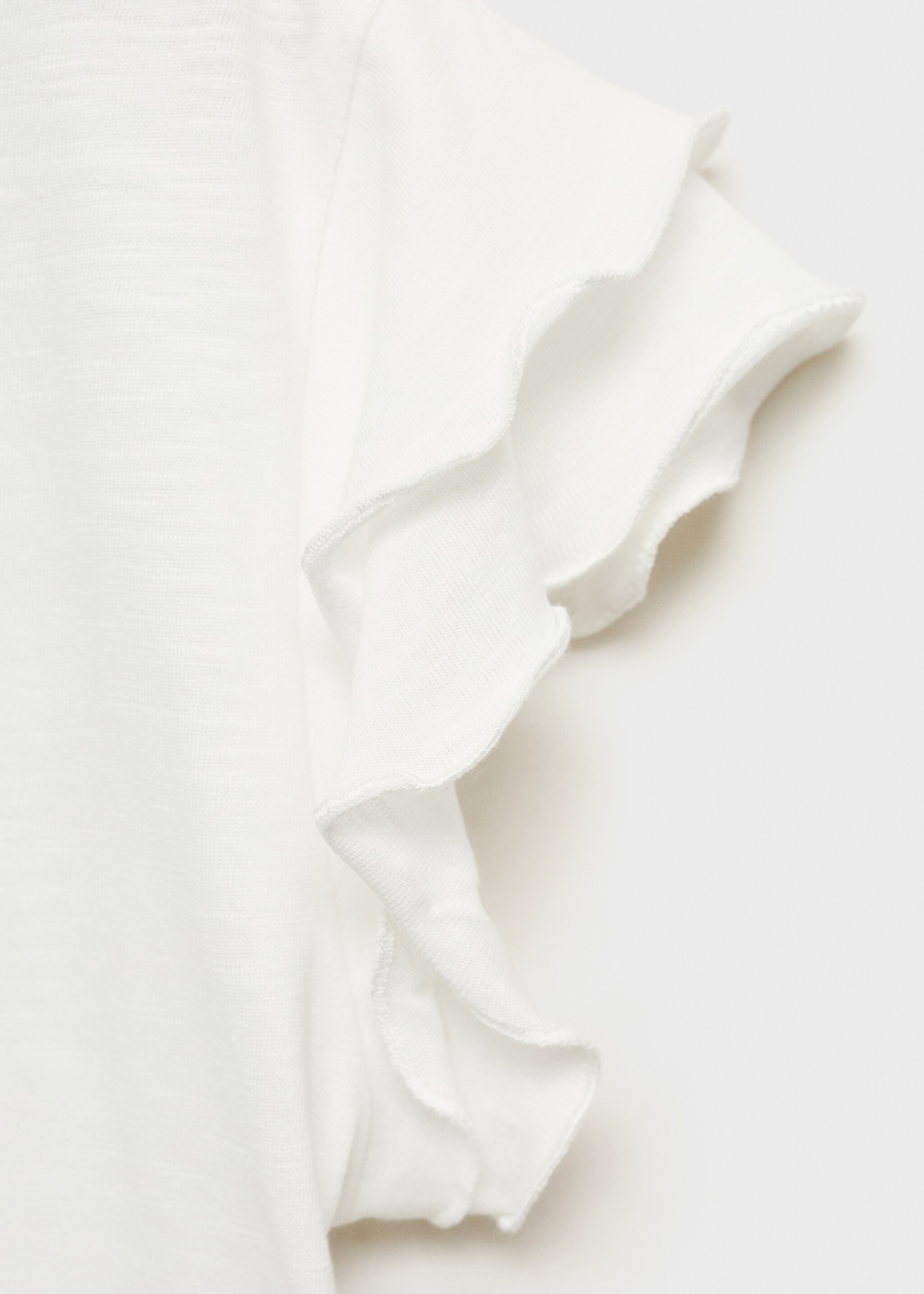 Camiseta estampada volantes - Detalle del artículo 0, Blanco roto. Ref: 87074792-00.