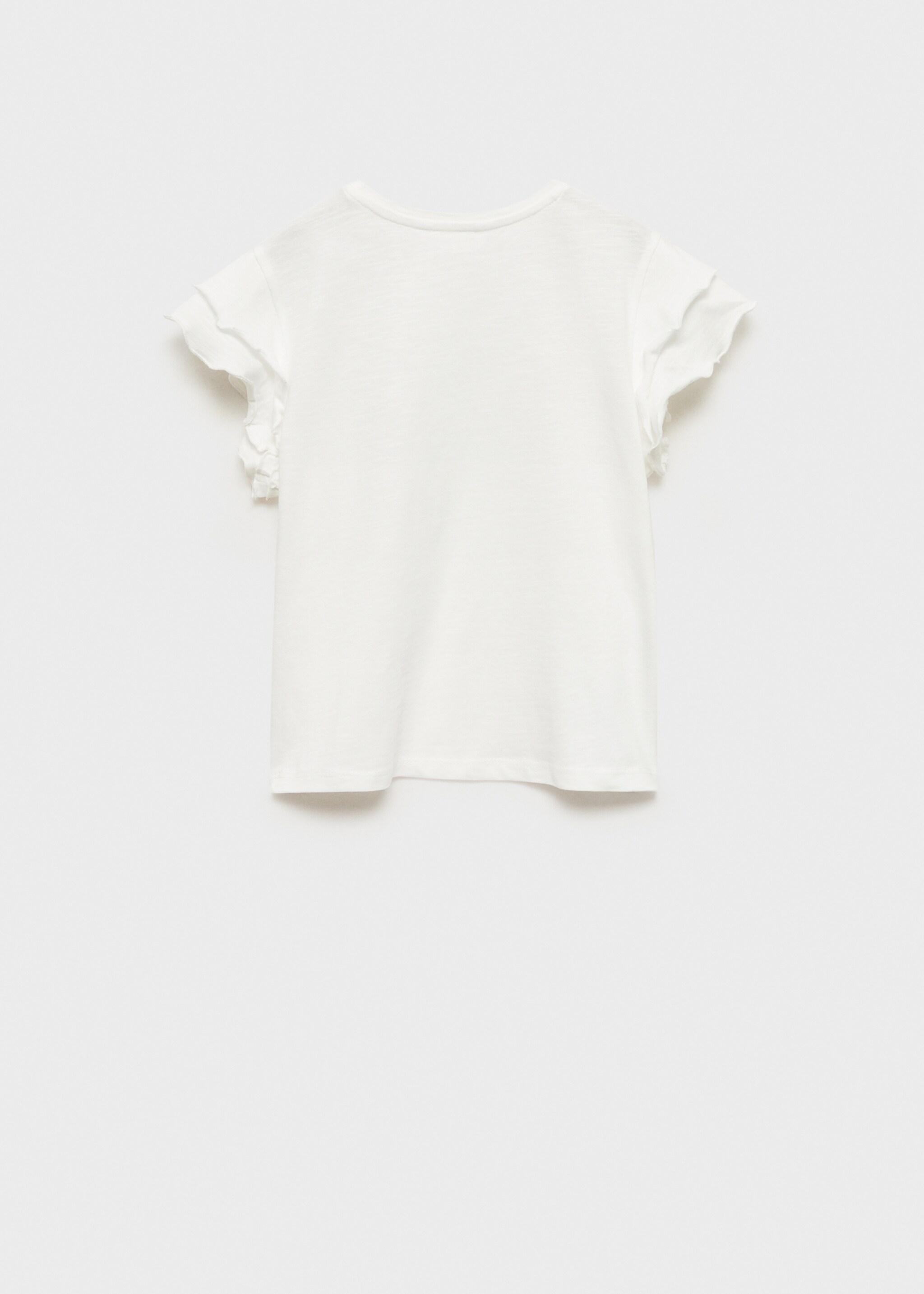 Camiseta estampada volantes - Reverso del artículo, Blanco roto. Ref: 87074792-00.