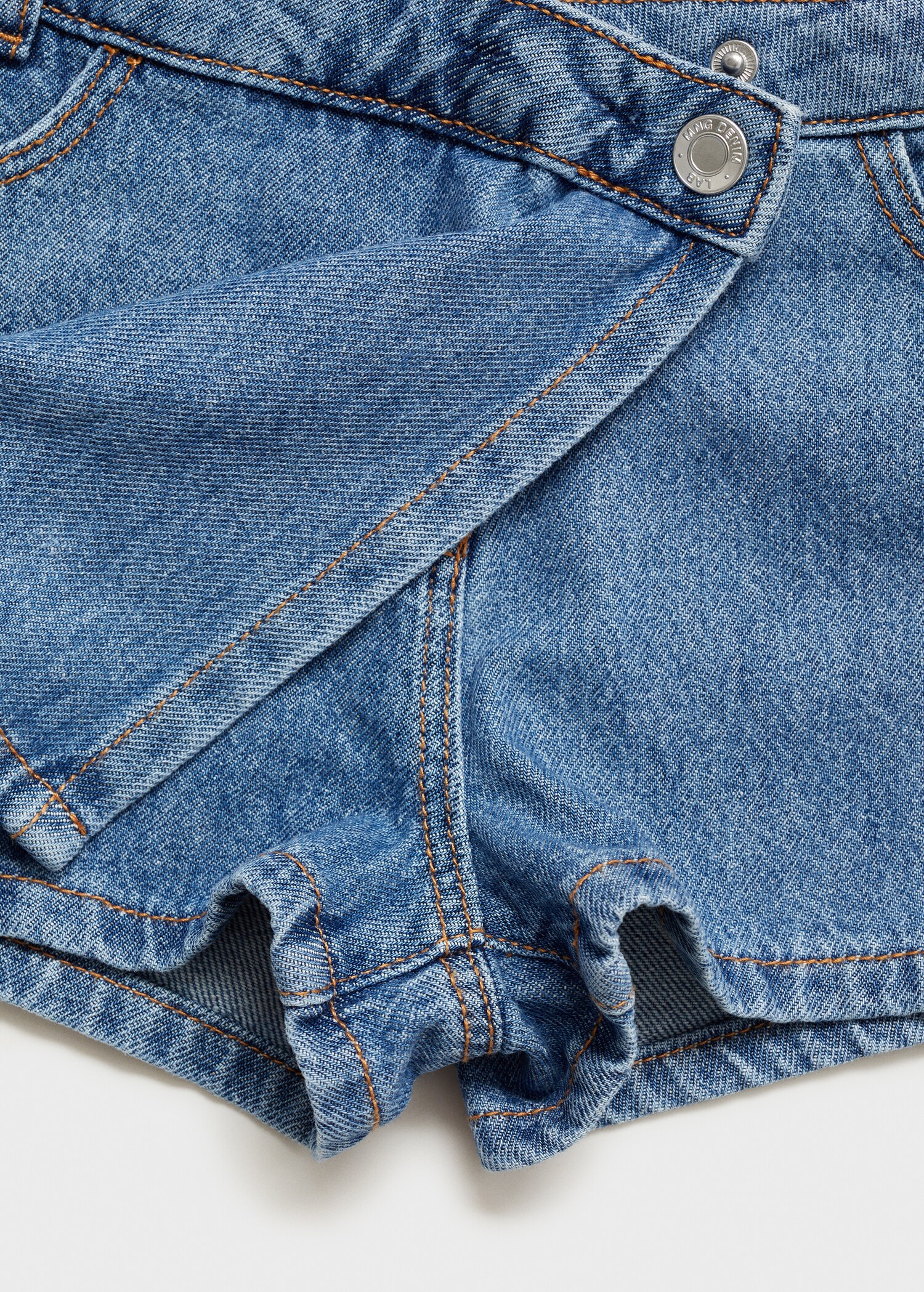 Wrapped denim skort - Details of the article 8