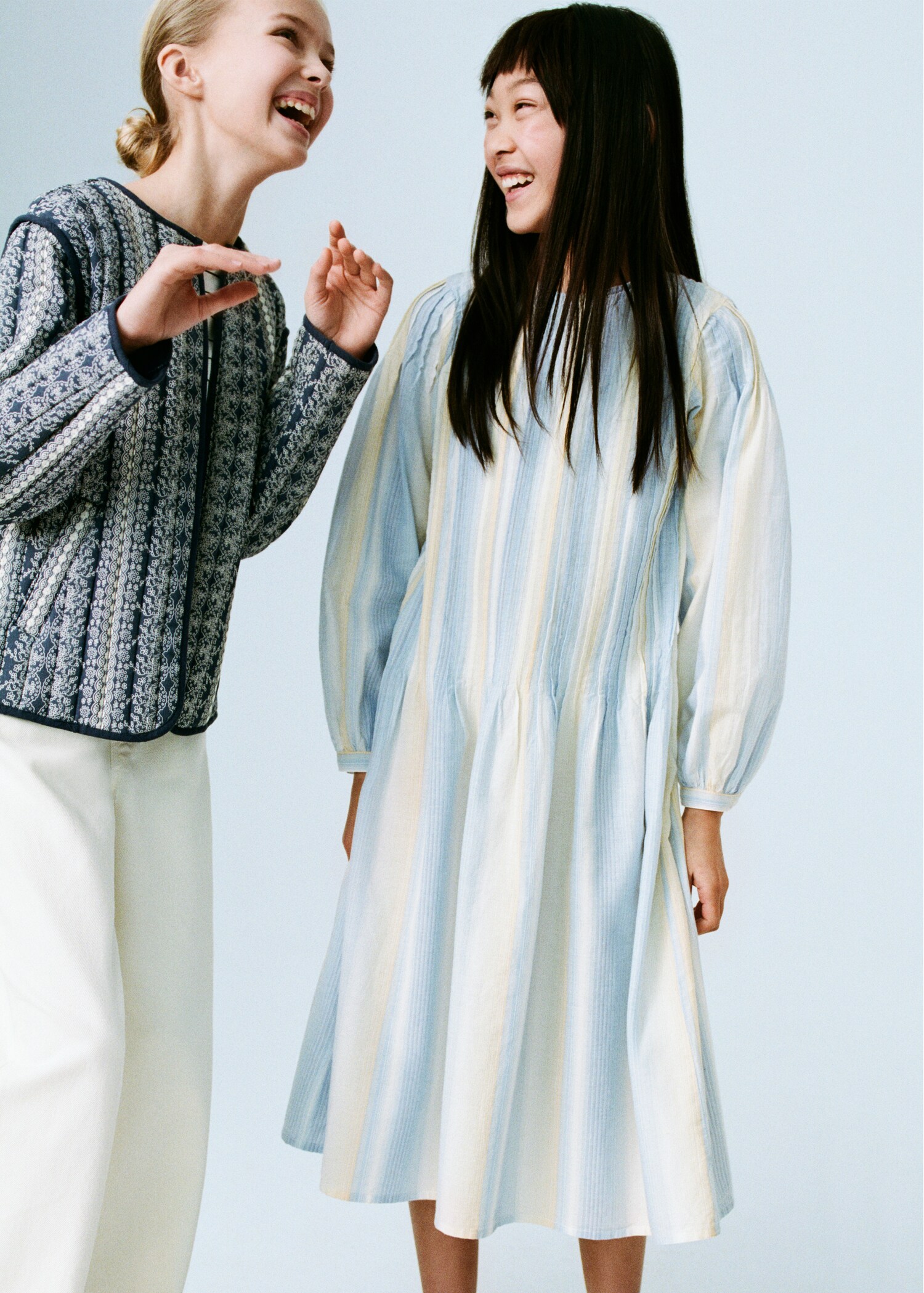 Striped gathered dress - Details of the article 6