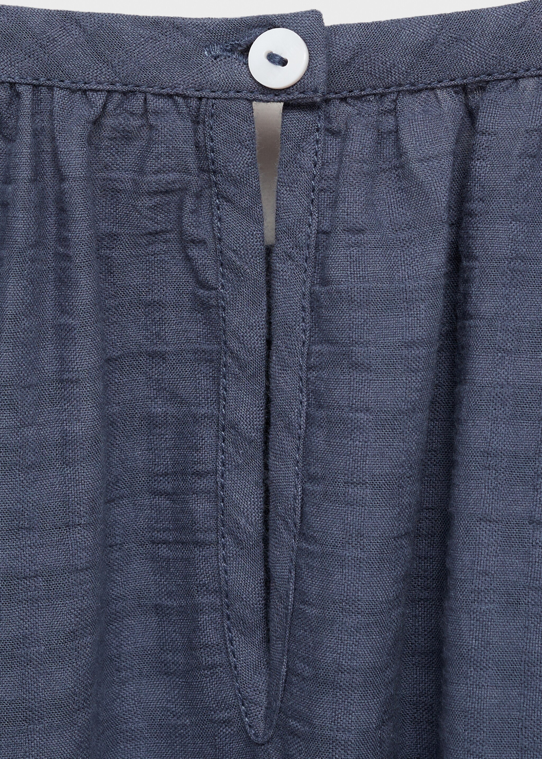 Embroidered textured dress - Details of the article 8, Blue. Ref: 87074796-00.