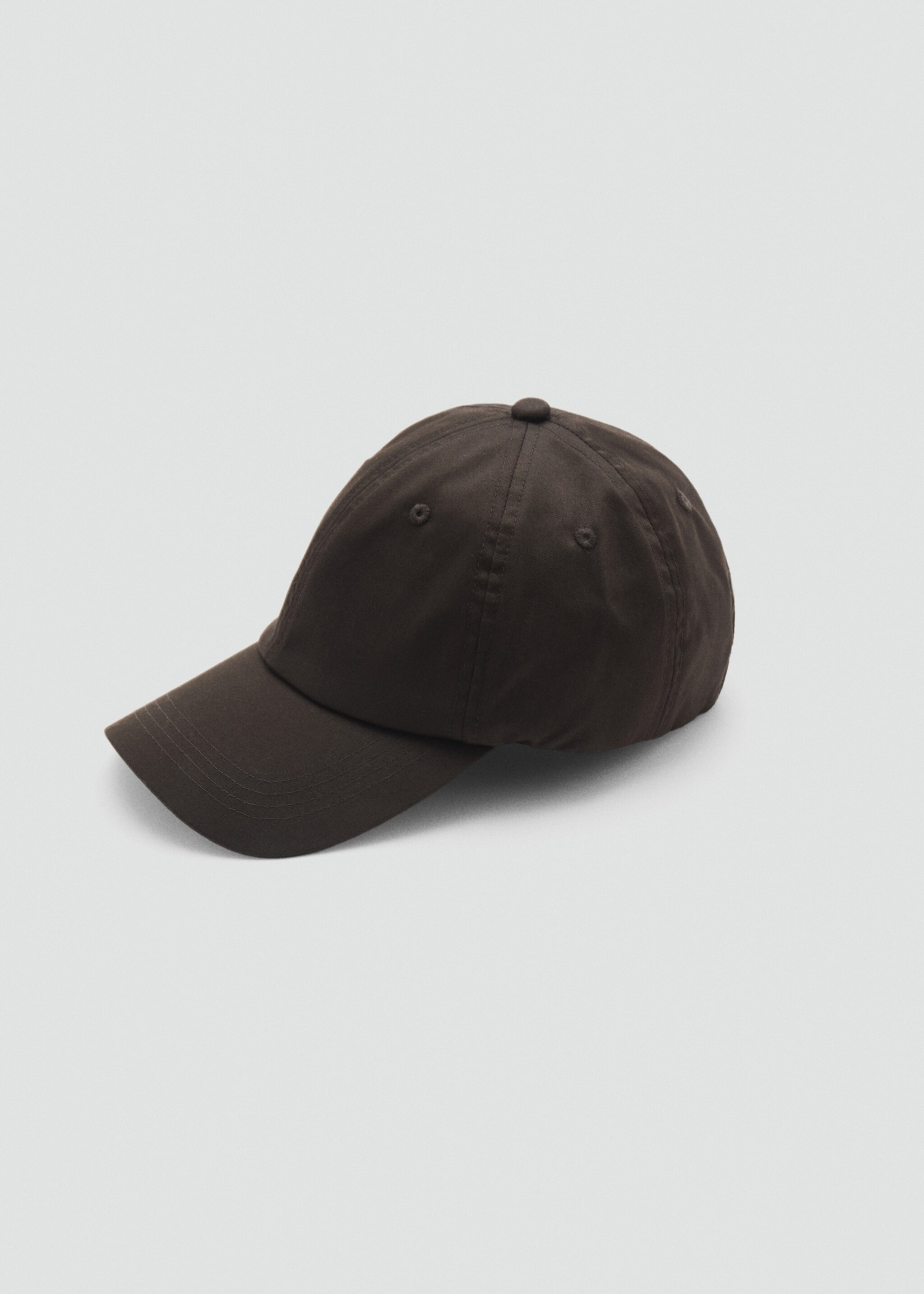 Cotton visor cap - Details of the article 2, Brown. Ref: 87074797-00.